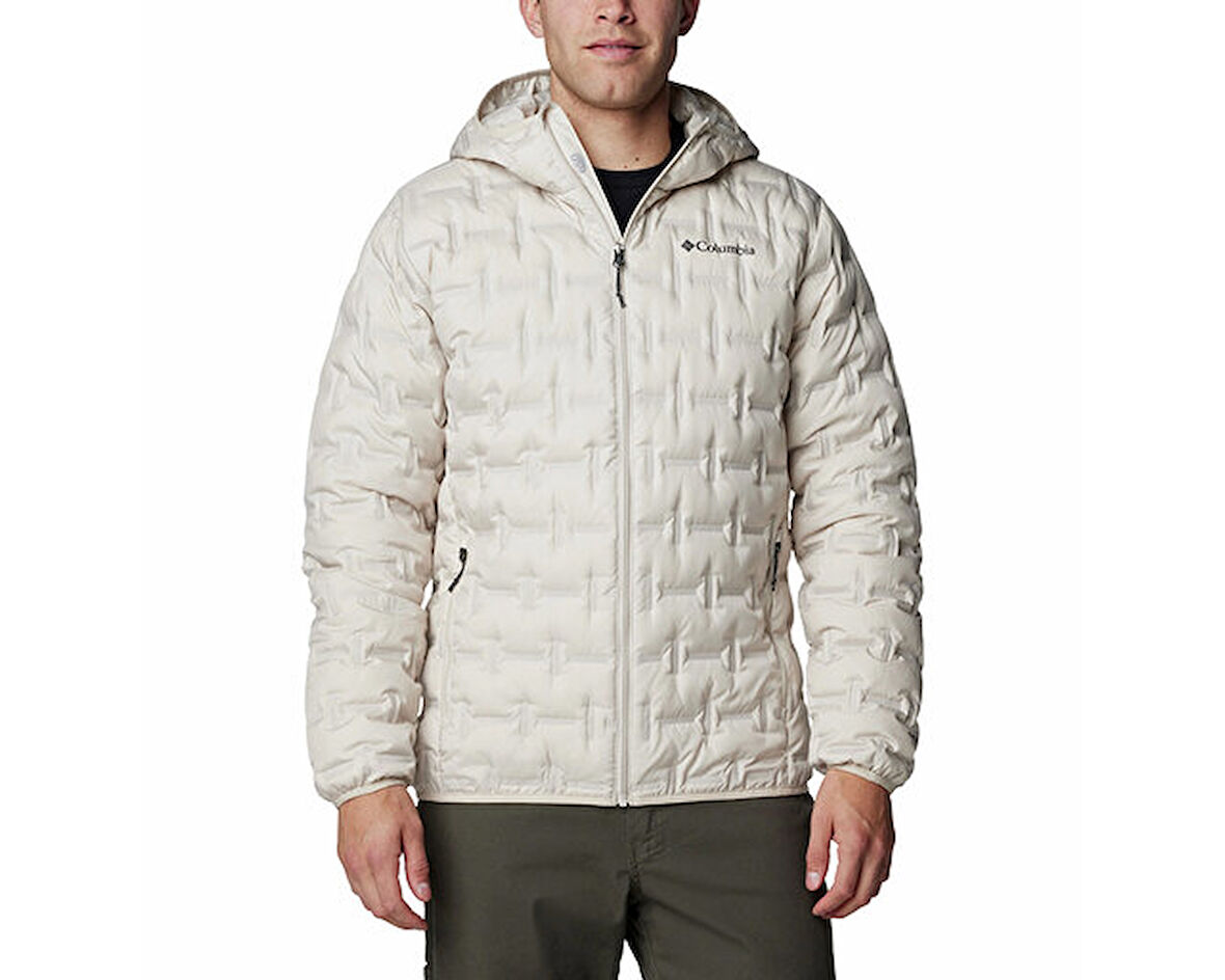 Columbia Delta Ridge™ II Down Hooded Jacket Erkek Outdoor Montu (650 Dolgu Kaz Tüyü) 2086221278 Bej
