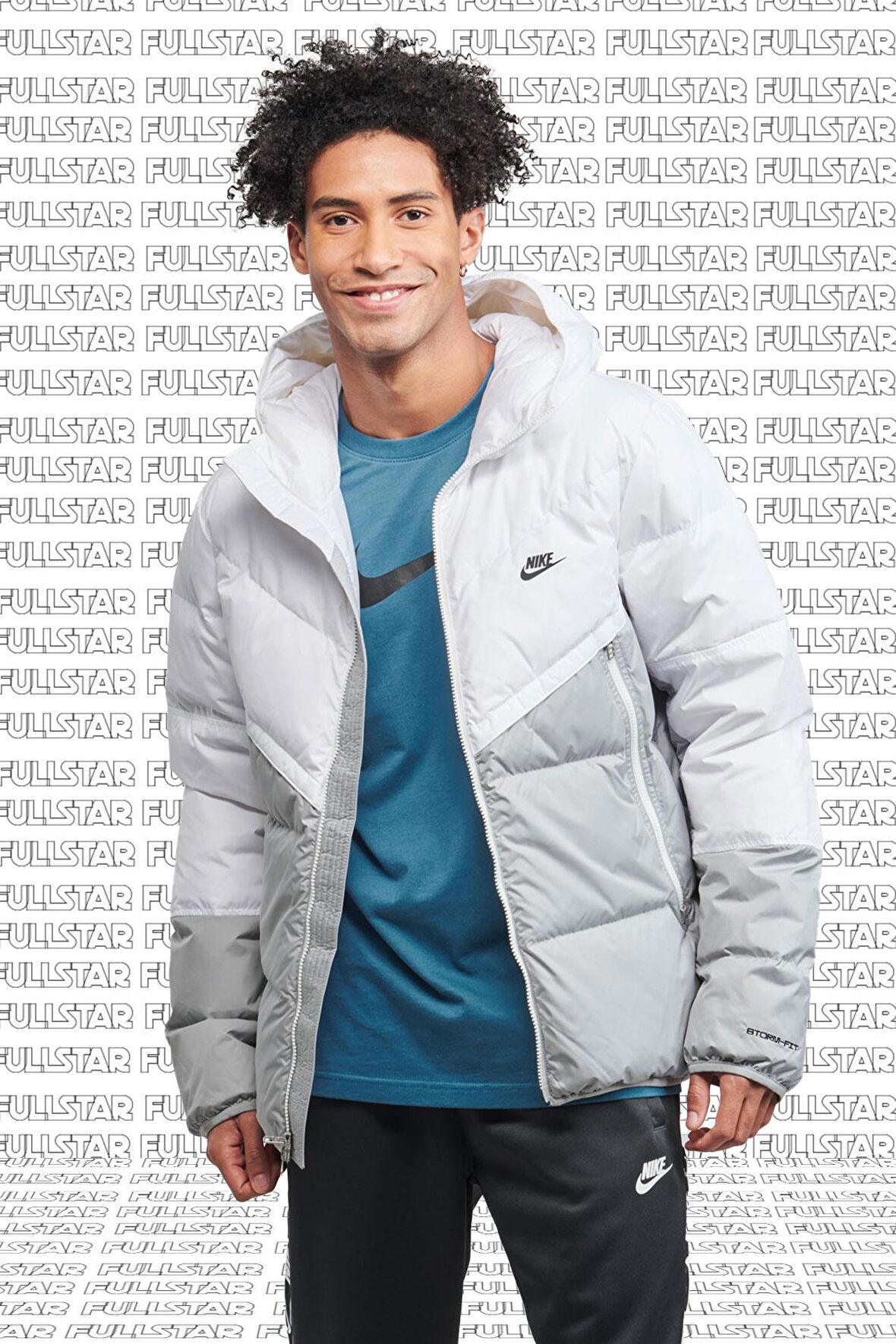 Nike Sportswear Storm Fit Windrunner Down Fill Full Zip Jacket Kaz Tüyü Beyaz Mont