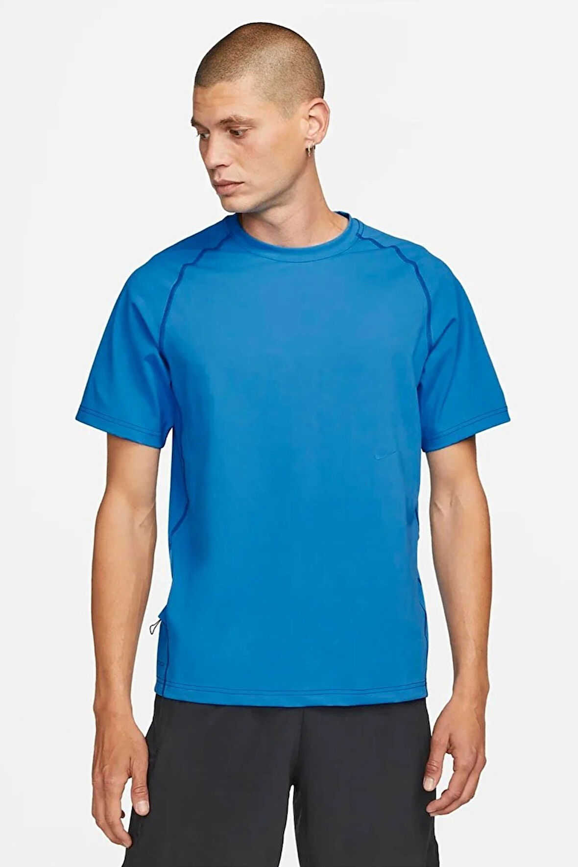 Nike Training Dri Fit ADV Tshirt Blue Bol Kesim Dalgıç Kumaşı Erkek Antreman Tişört Mavi