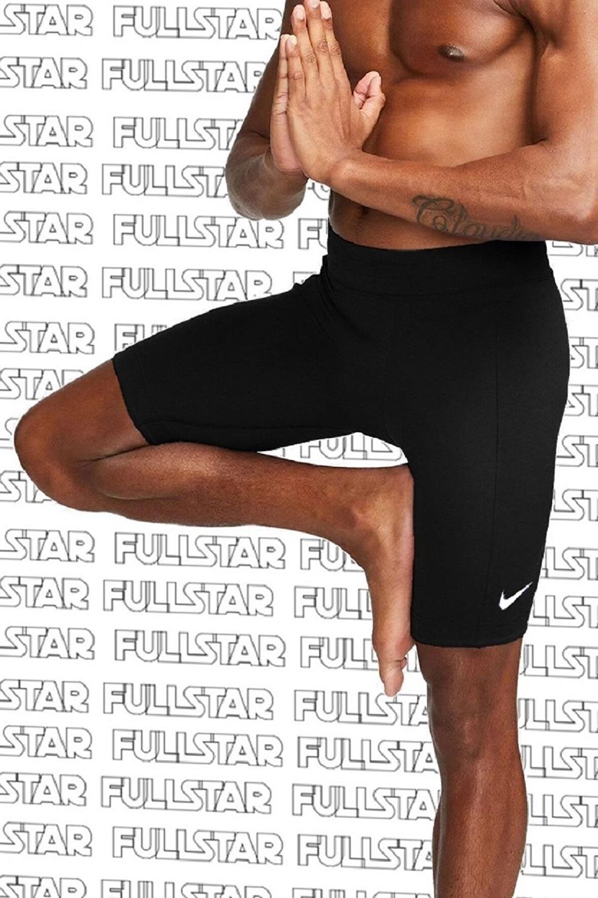 Nike Yoga Dri Fit Soft Tight Shorts Esnek Yumuşak Yapılı Cepli Siyah Tayt Şort