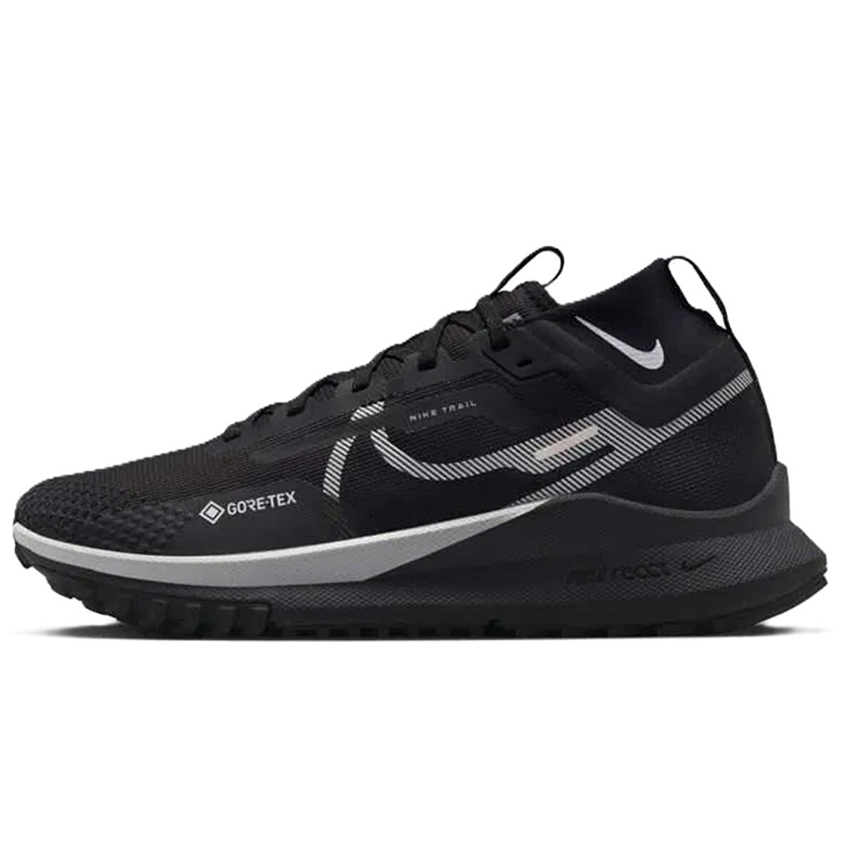 Nike React Pegasus Trail 4 GoreTex Su Geçirmez Reflektörlü Yürüyüş Koşu Ayakkabısı Siyah