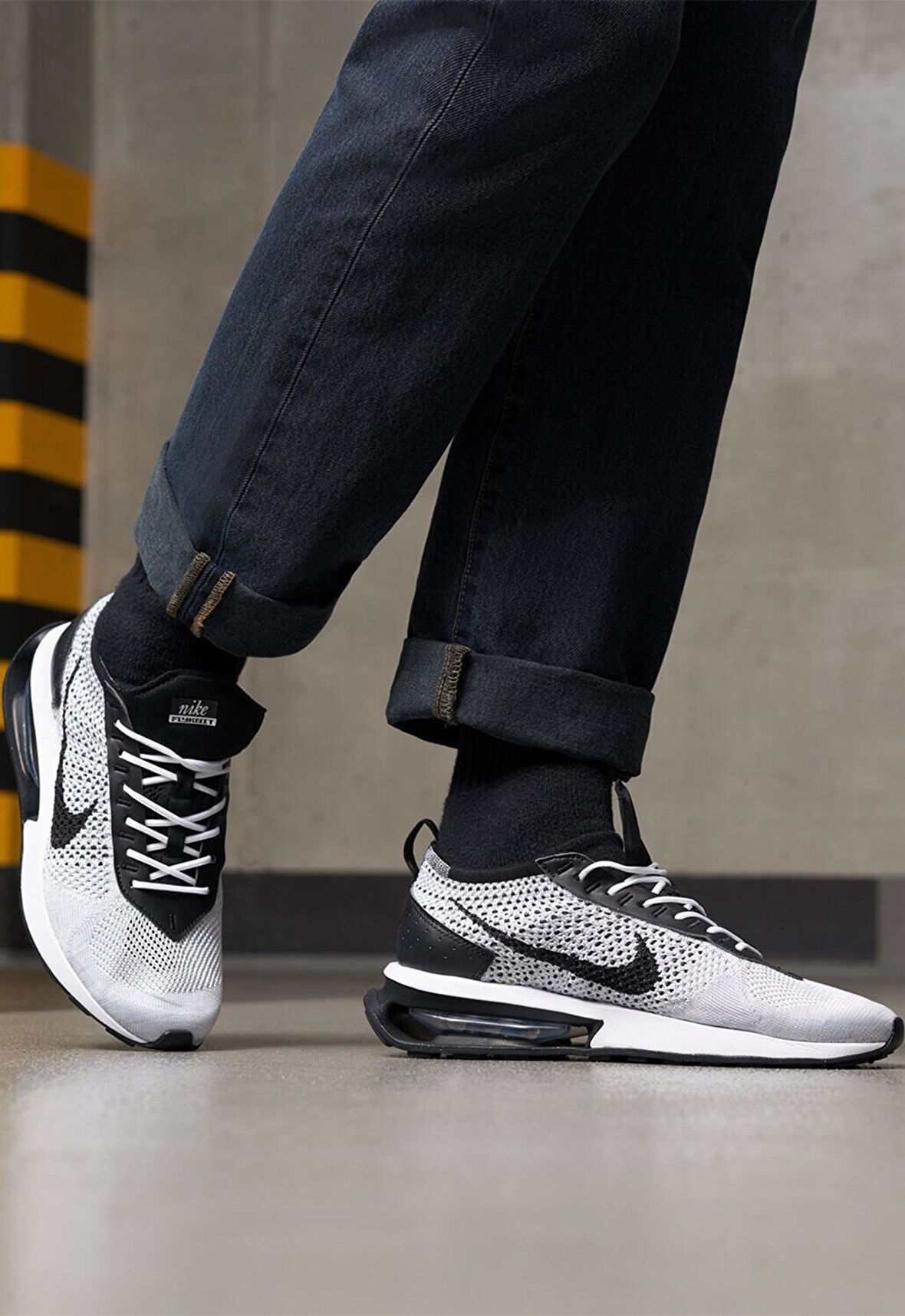 Nike Air Max Flyknit Racer Örgü Saya Gri Yürüyüş Koşu Ayakkabısı