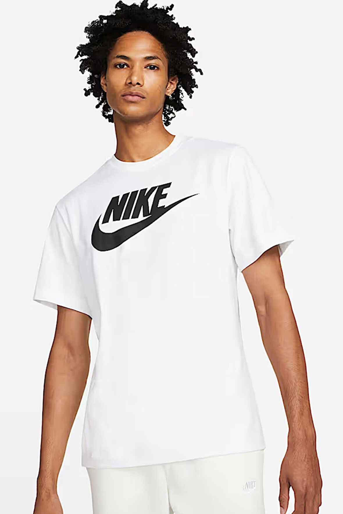 Nike Sportswear Futura Swoosh Logo Tee T Shirt Unisex Baskılı Tişört Beyaz