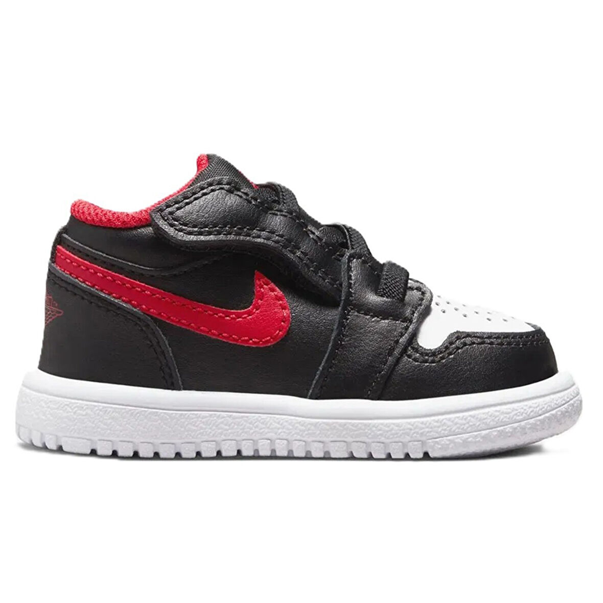 Nike Jordan 1 Low Alt Leather Sneakers Hakiki Deri Lastik Bağcıklı Cırtlı Çocuk Spor Ayakkabı Siyah Beyaz