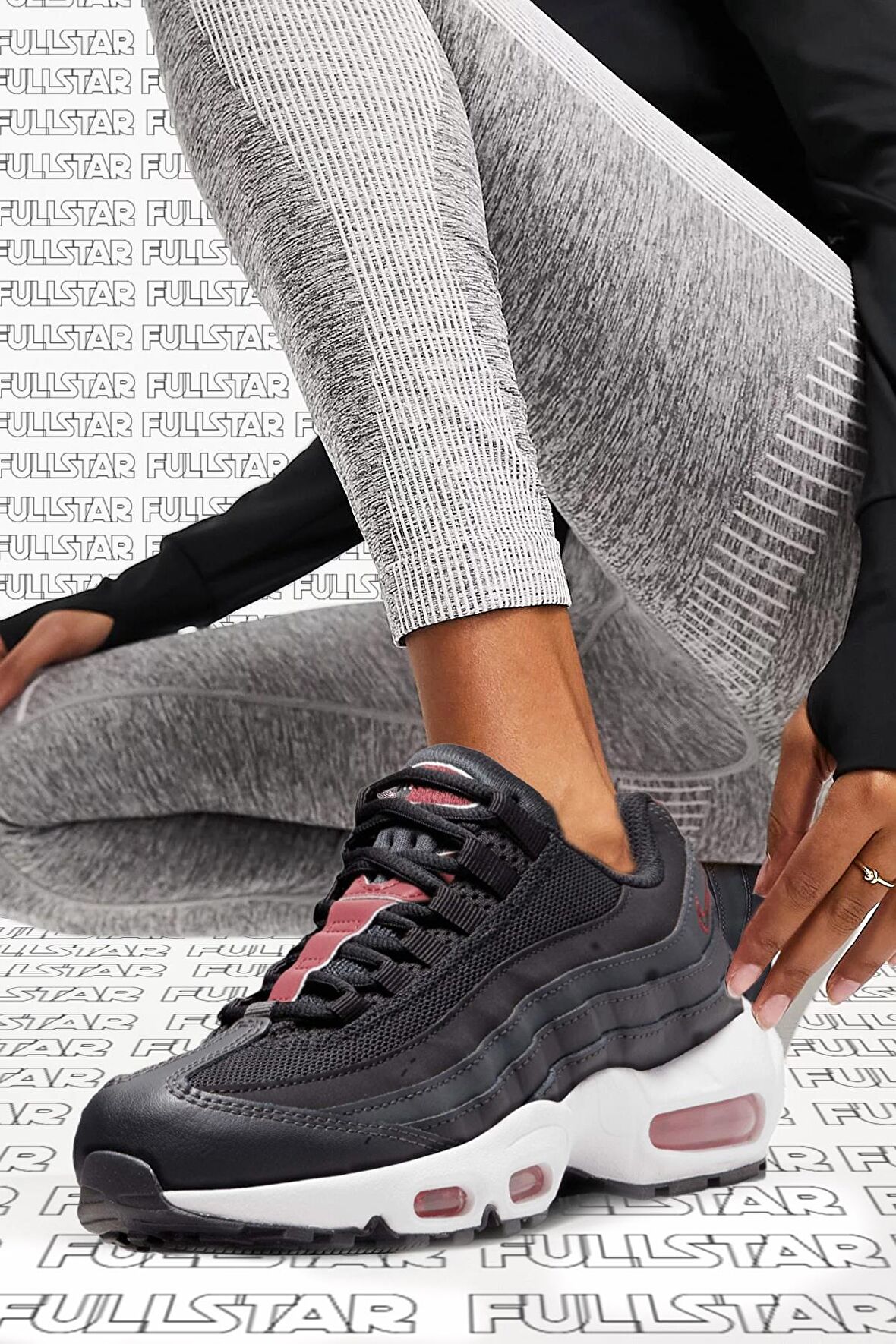 Nike Air Max 95 Recraft Reflector Sneaker Reflektörlü Günlük Kadın Spor Ayakkabı Siyah