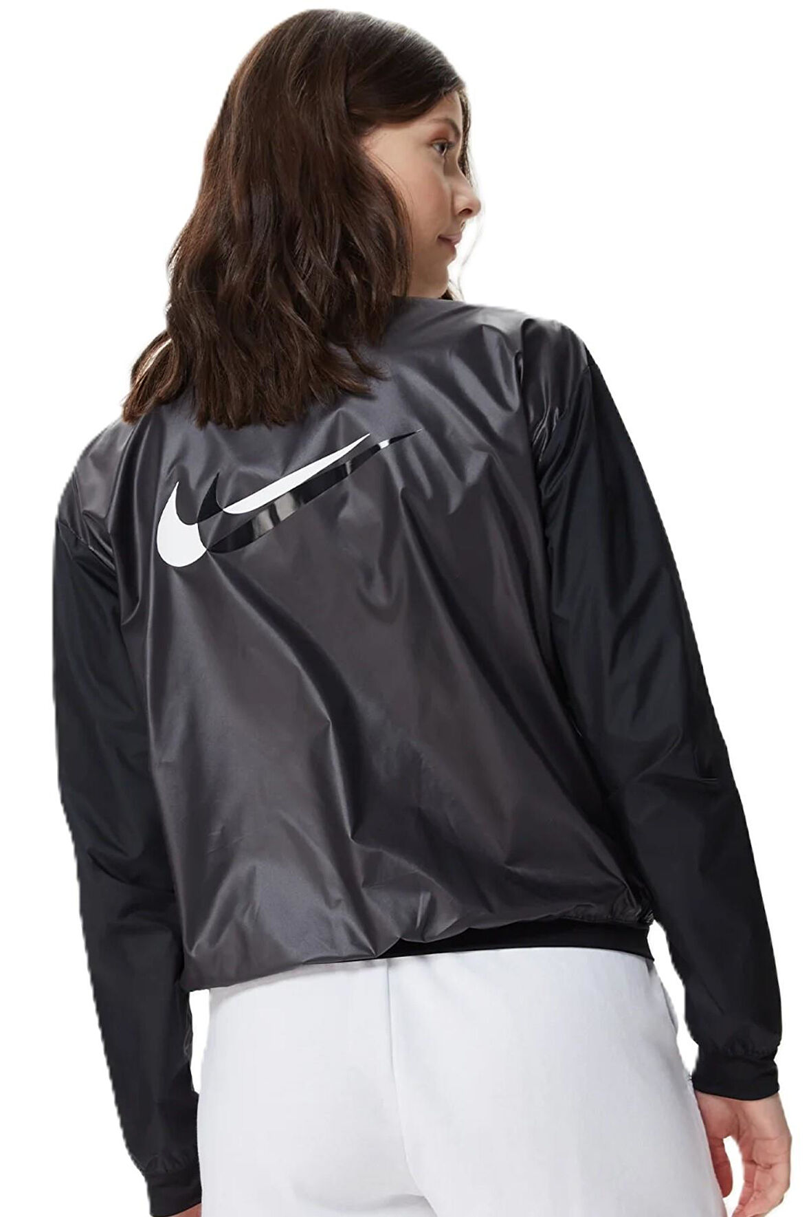 Nike Swoosh Run Jacket Kadın Koşu Ceketi Siyah