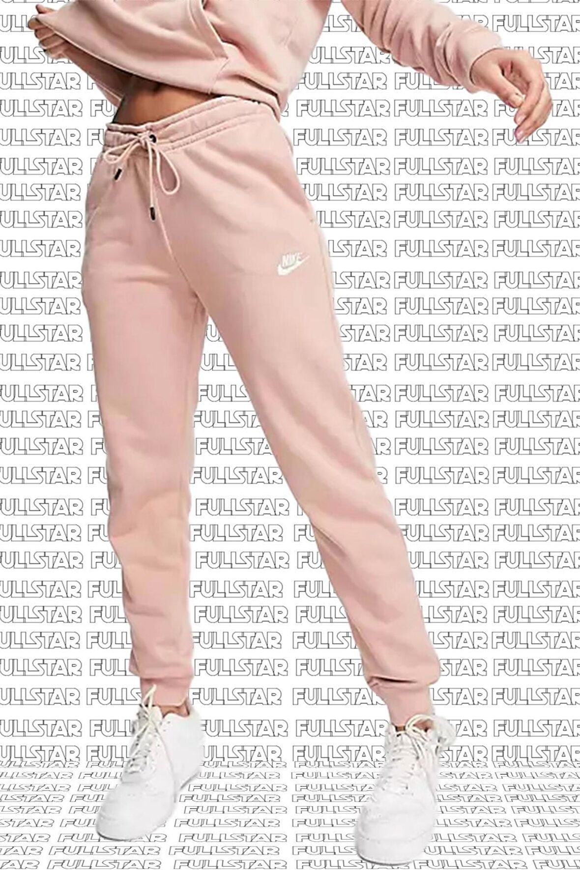 Nike Sportswear Essential Fleece Şardonlu Kalın Kadın Rose Eşofman Altı 