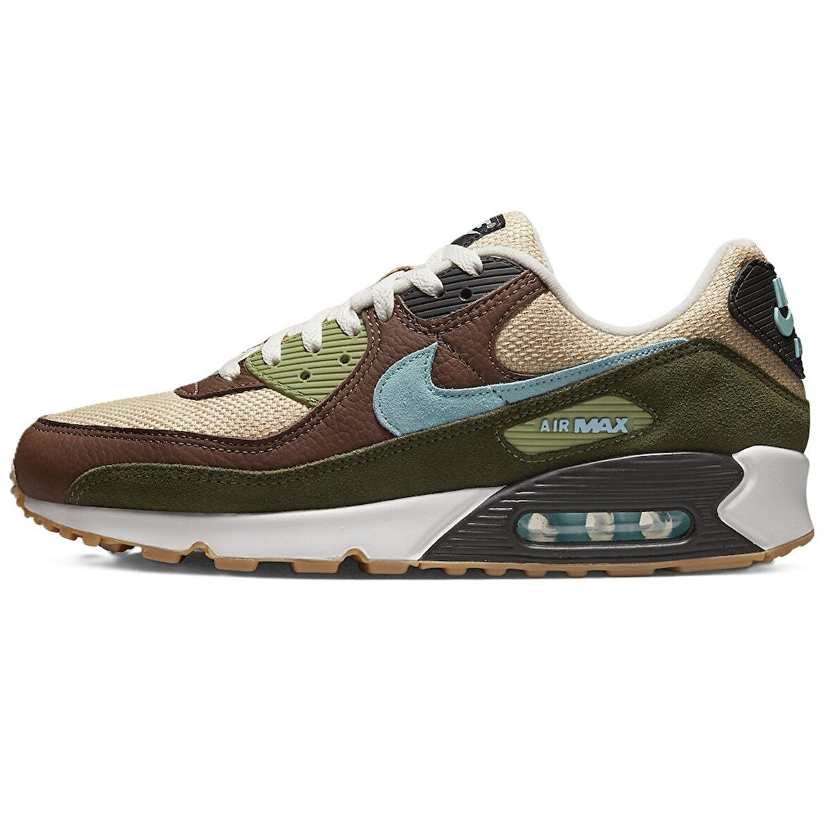 Nike Air Max 90  Leather Sneaker Green Hakiki Deri Unisex Günlük Spor Ayakkabı Yeşil