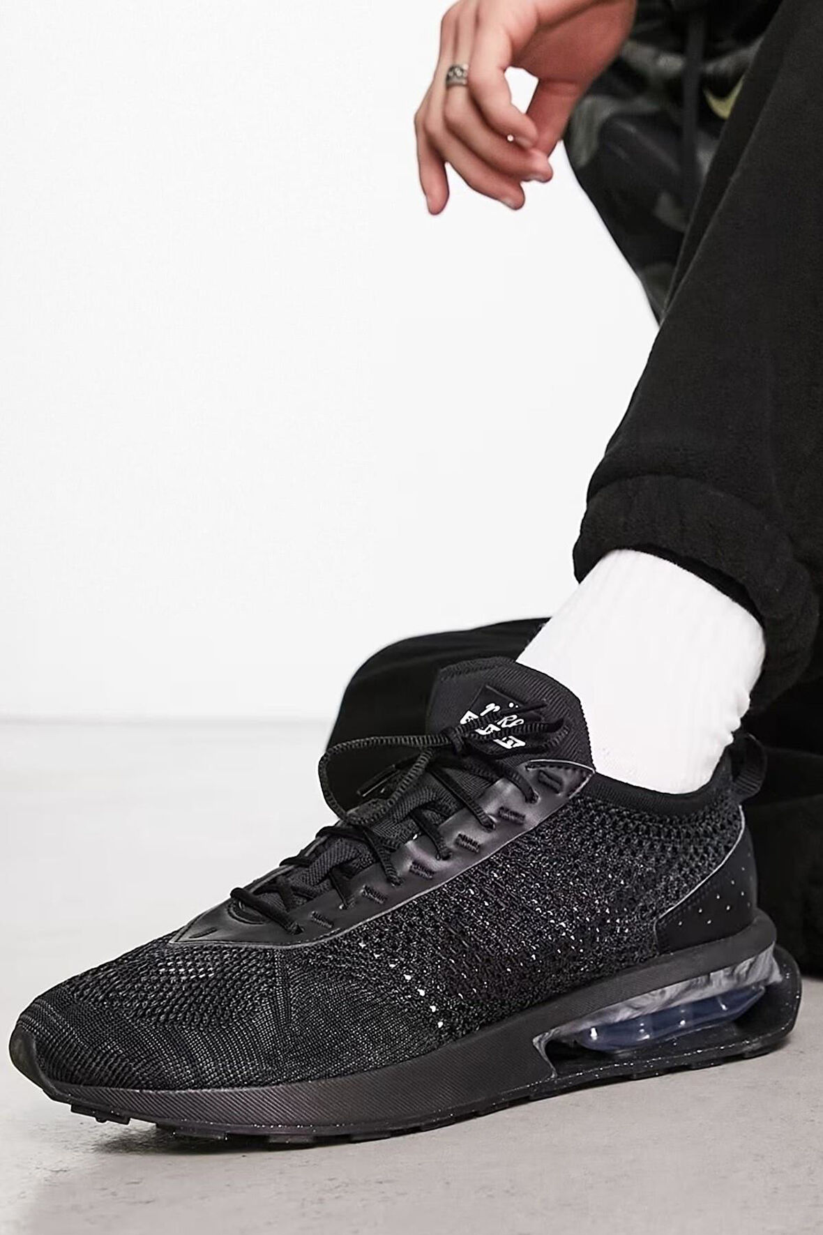 Nike Air Max Flyknit Racer Sneaker Black Örgü Saya Günlük Spor Ayakkabısı Siyah