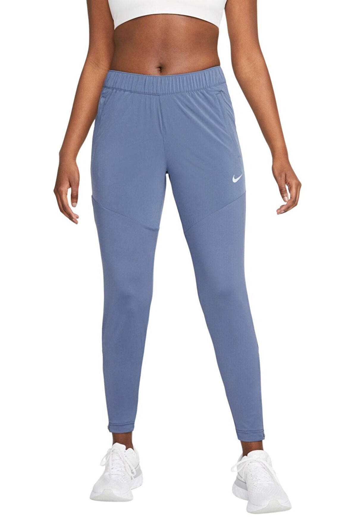 Nike Wmns Dri Fit Running Walk 7/8 Pant Yürüyüş Koşu Pantolonu Eşofman Altı Petrol Mavisi
