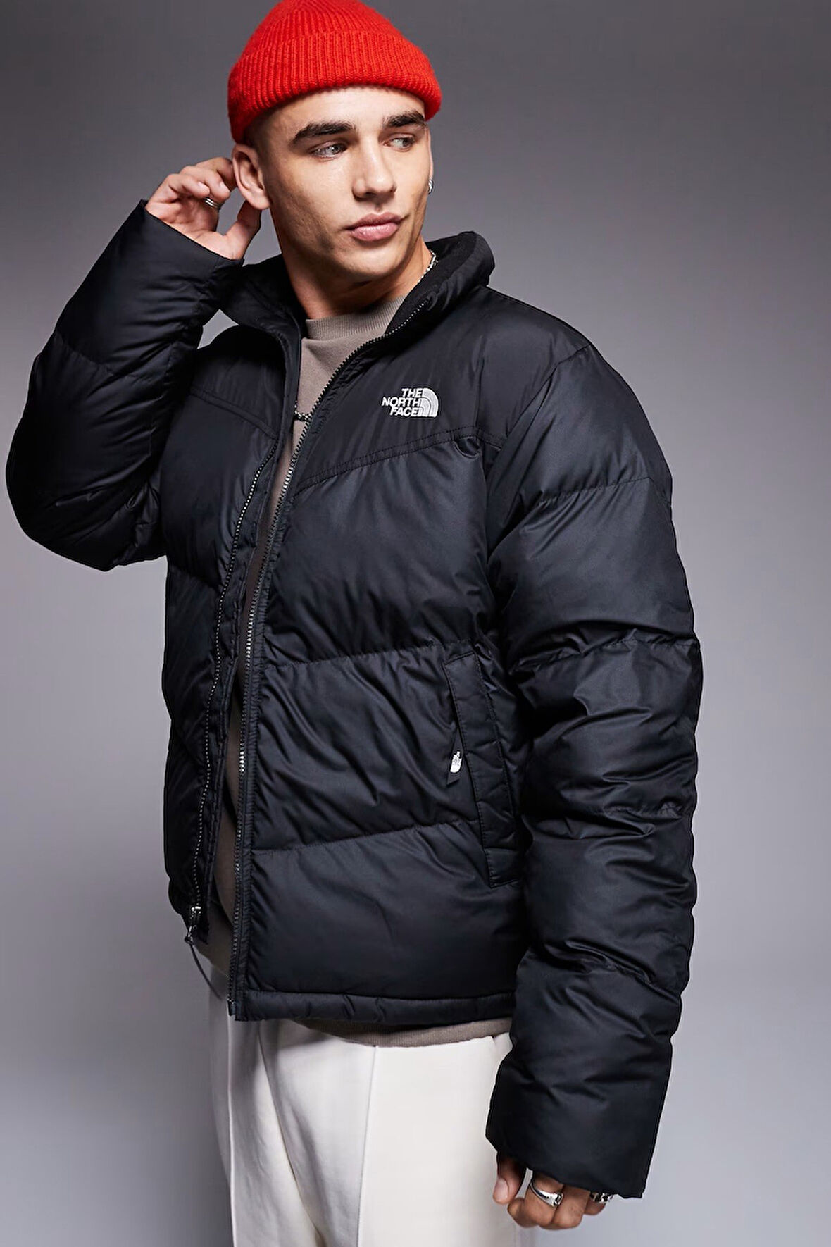The North Face Saikuru Puffer Jacket Erkek Suitici Sentetik Dolgu Spor Mont Siyah