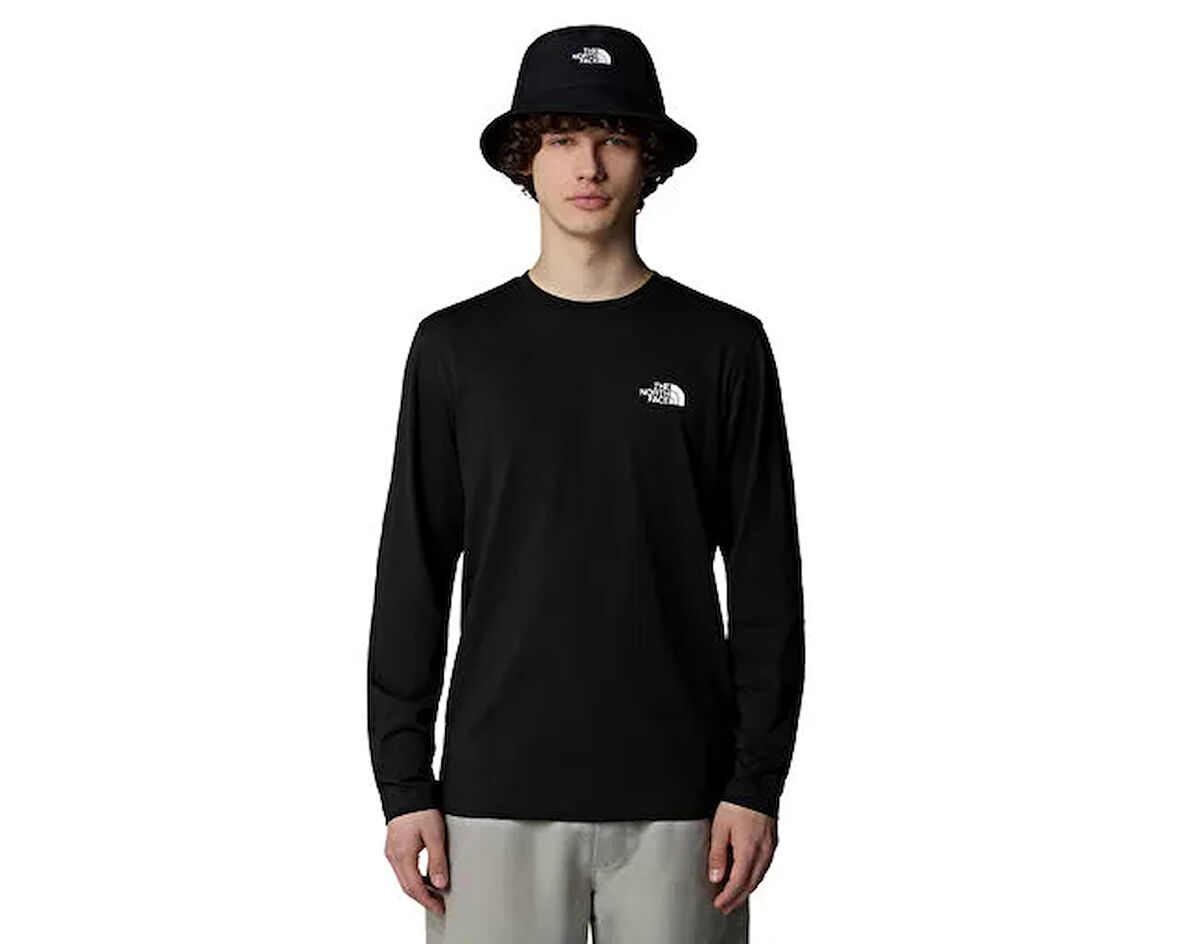 THE NORTH FACE M L/S Simple Dome Tee Erkek Günlük Uzun Kollu Tişört NF0A87QNJK31 Siyah