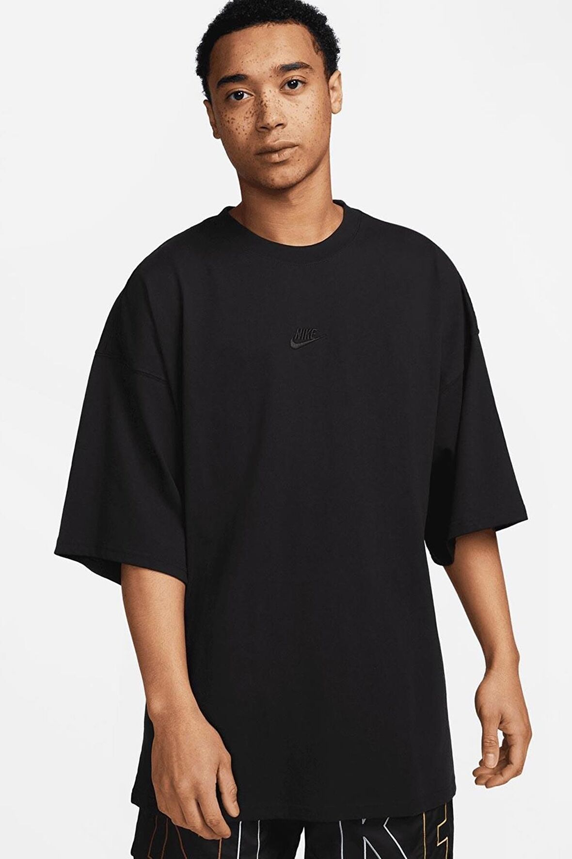 Nike Sportswear Premium Essentials Oversized Short Sleeve Erkek Tişört Siyah