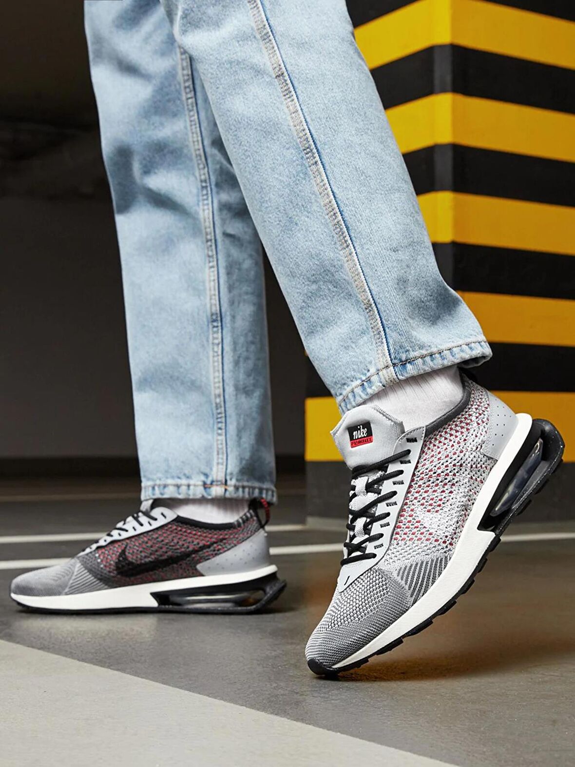 Nike Air Max Flyknit Racer Örgü Saya Gri Yürüyüş Koşu Ayakkabısı