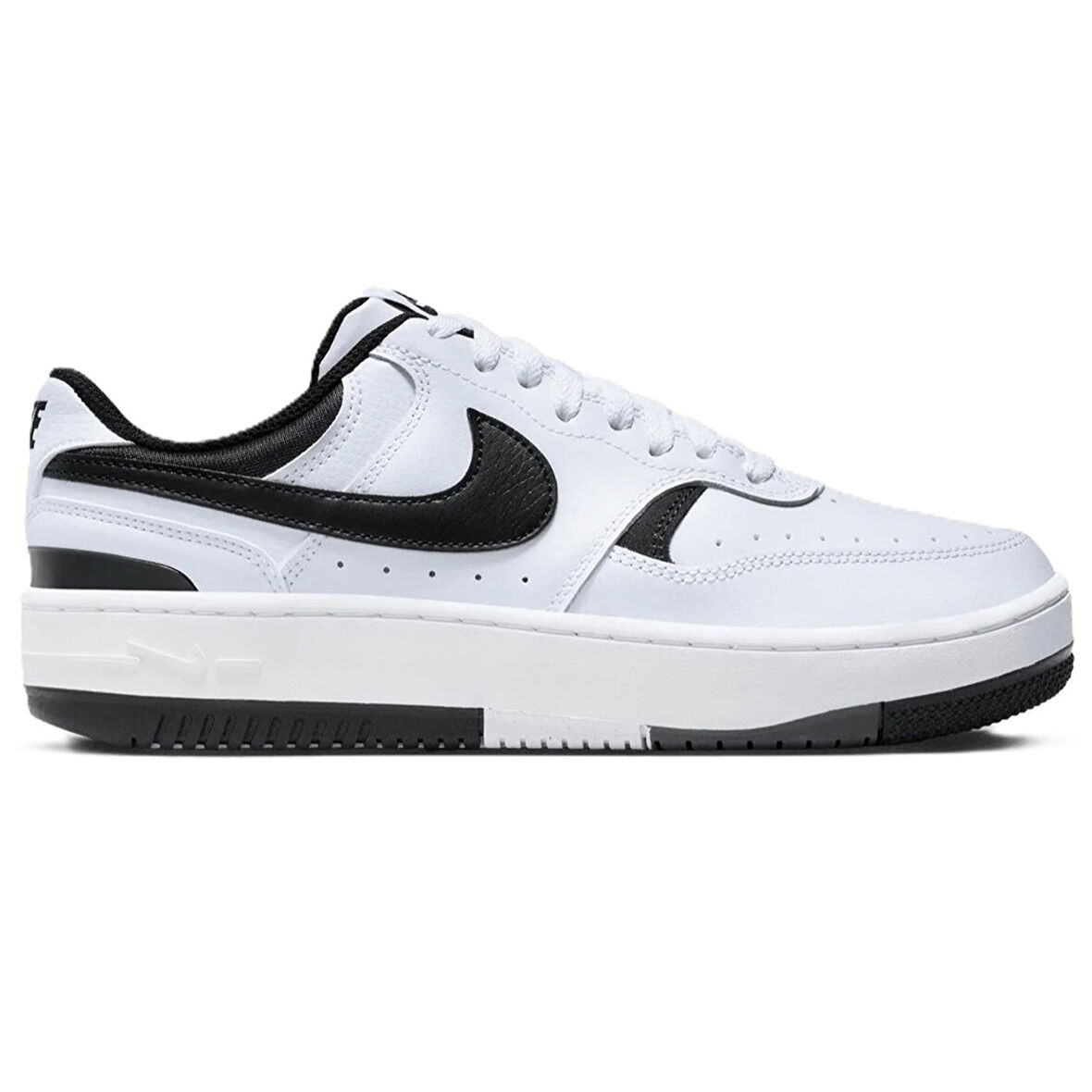 Nike Gamma Force Womens Leather Sneaker White Hakiki Deri Kadın Günlük Spor Ayakkabı Siyah Beyaz