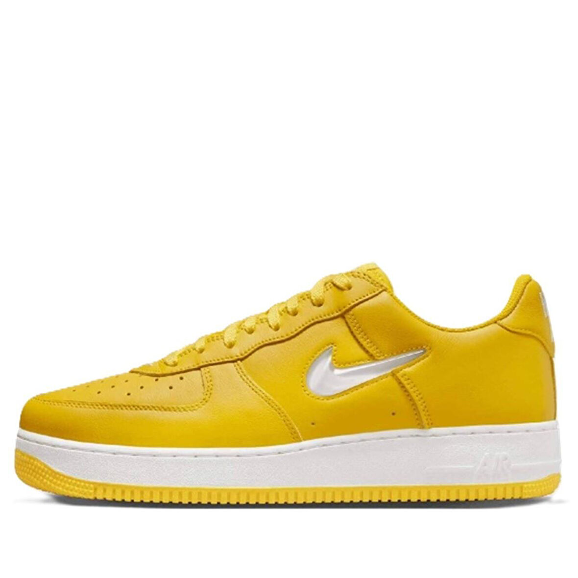 Nike Air Force 1 '07 Leather Hakiki Deri Unisex Sneaker Ayakkabı Sarı Beyaz Swoosh