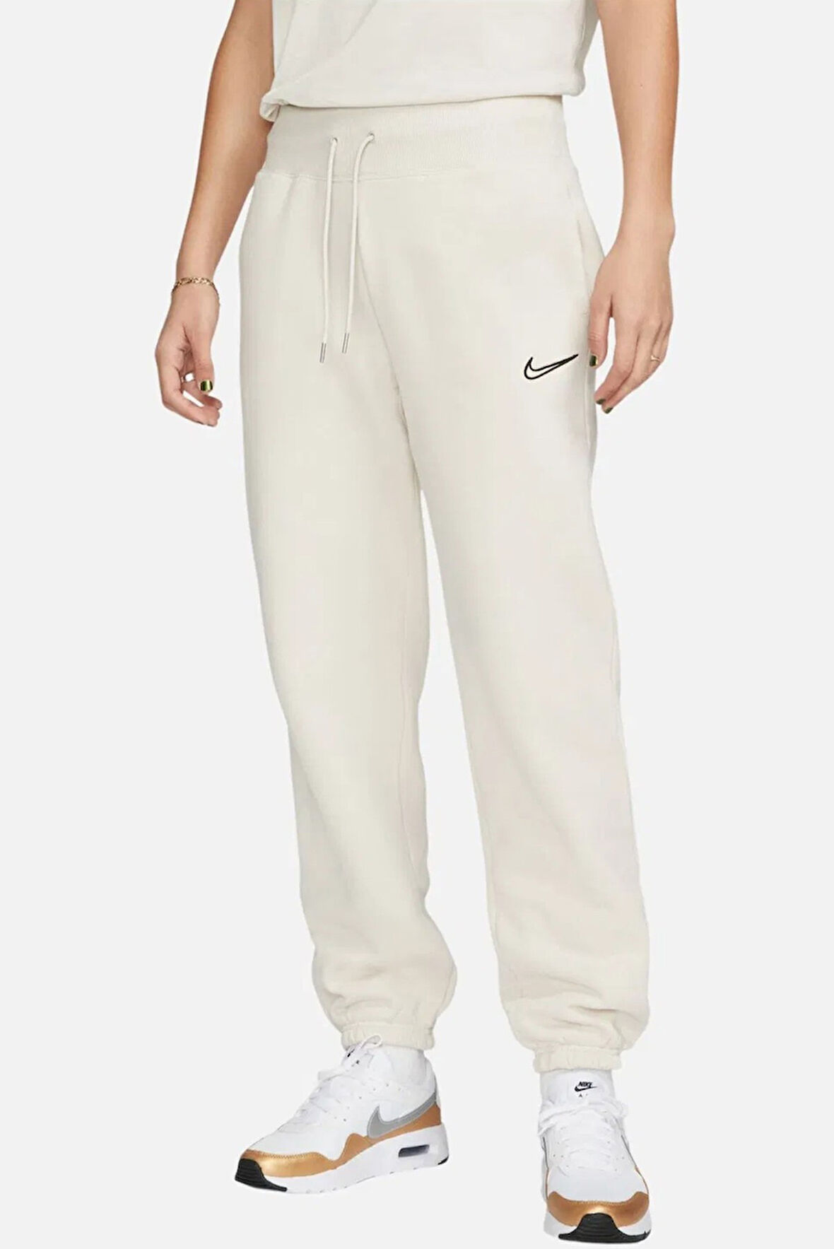 Nike Phoenix Fleece Loose Fit Pant Women's Yüksek Bel Bol Kesim Kadın Eşofman Altı Açık Bej