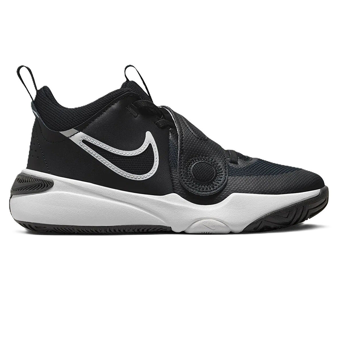 Nike Team Hustle D 11 Unisex Basketball Shoes Lastik Bağcıklı Cırtlı Basketbol Ayakkabısı Siyah