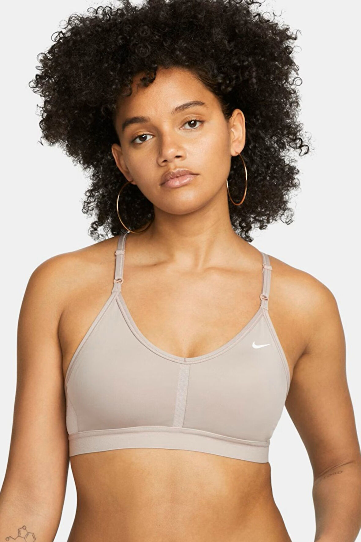 Nike Training Indy Dri Fit Light Support Bra Kadın Spor Sütyen Açık Kahve