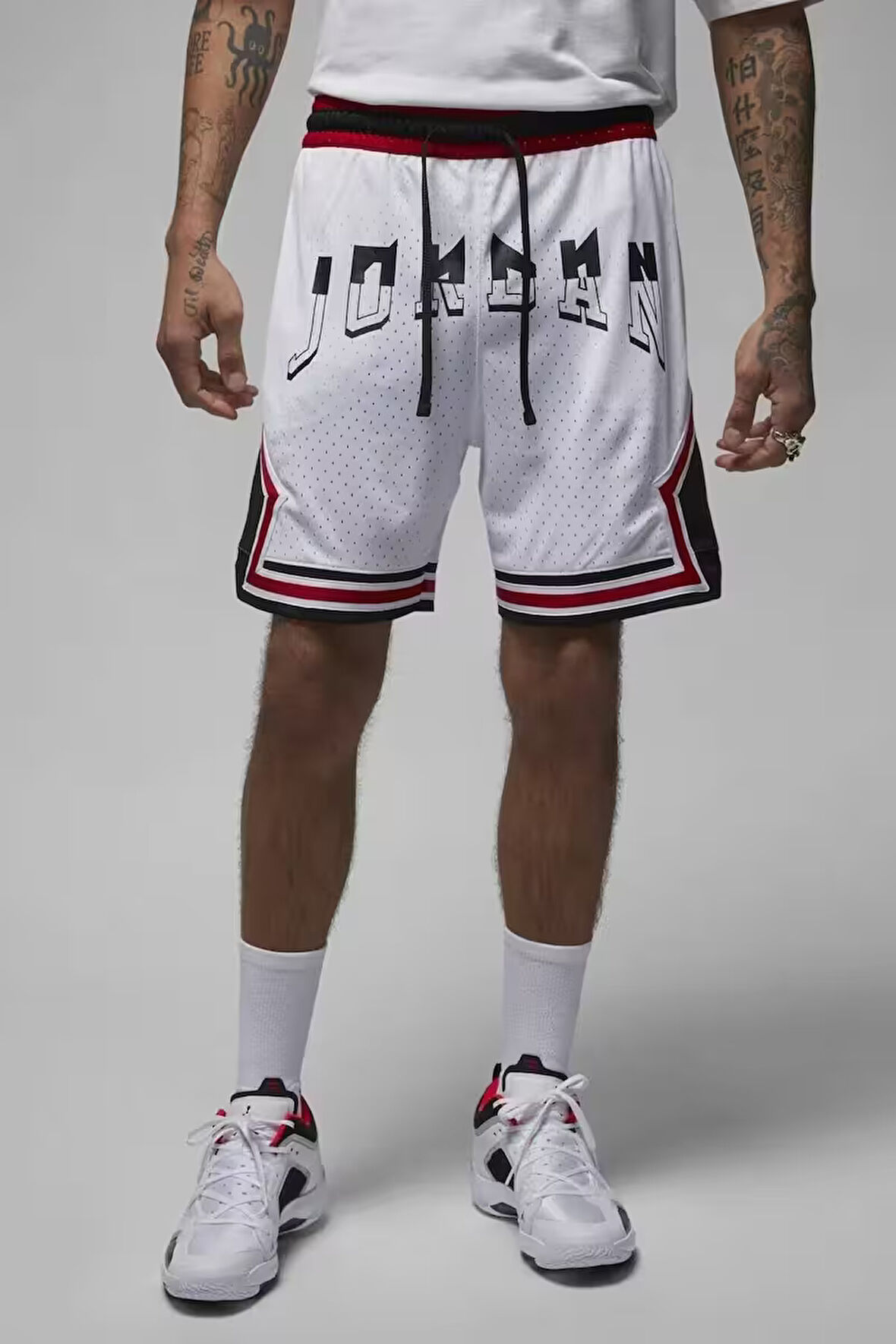 Nike Jordan Sport Diamond Shorts Erkek Şort Beyaz Kırmızı