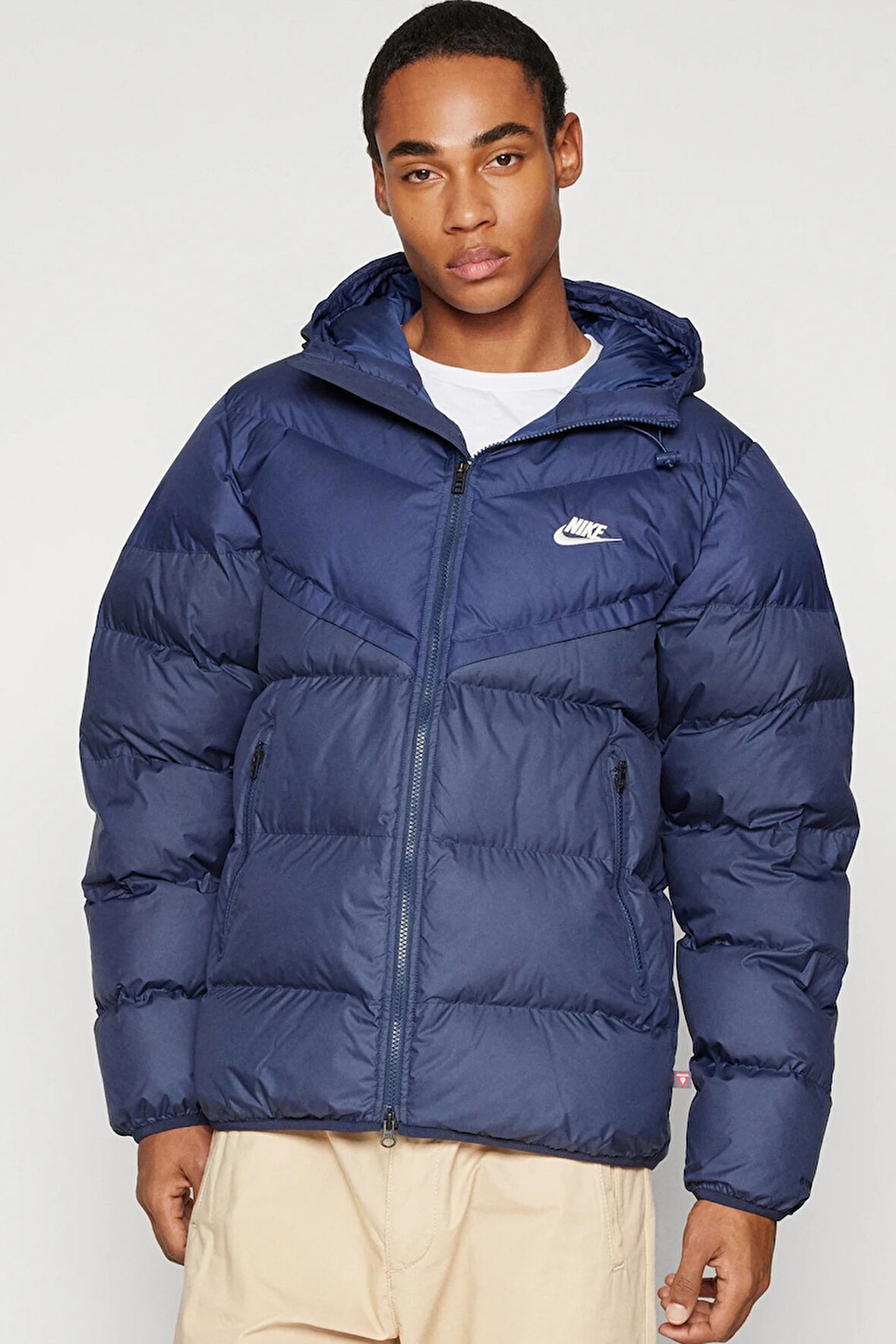 Nike Stormfit Primaloft Synthetic Fit Jacket Rahat Kalıp Kapüşonlu Mont Lacivert