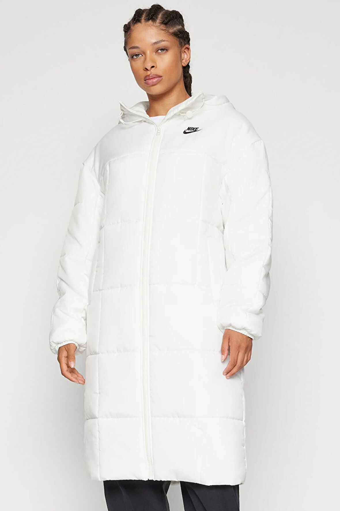 Nike Therma Fit Classic Kadın Günlük Stil Mont Beyaz