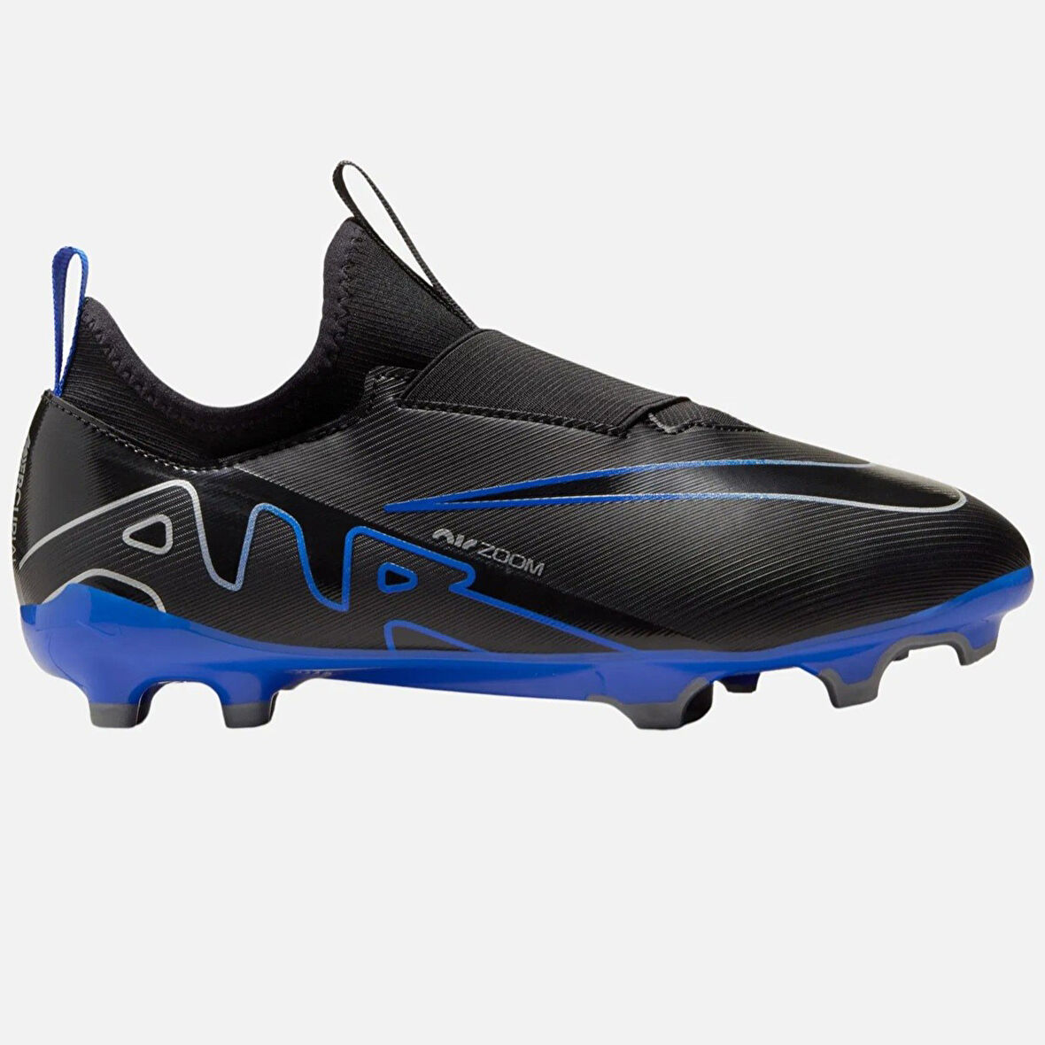 Nike Mercurial Air Zoom Vapor 15 Academy FG/MG Çoraplı Çocuk Kramponu Siyah