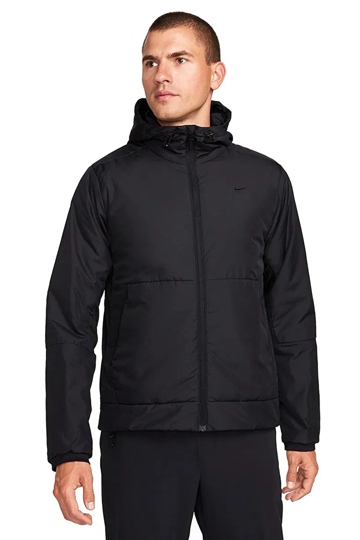 Nike Terma Fti Packable Synthetic Fill Unlimited Jacket Erkek Kapüşonlu Spor Ceket Siyah