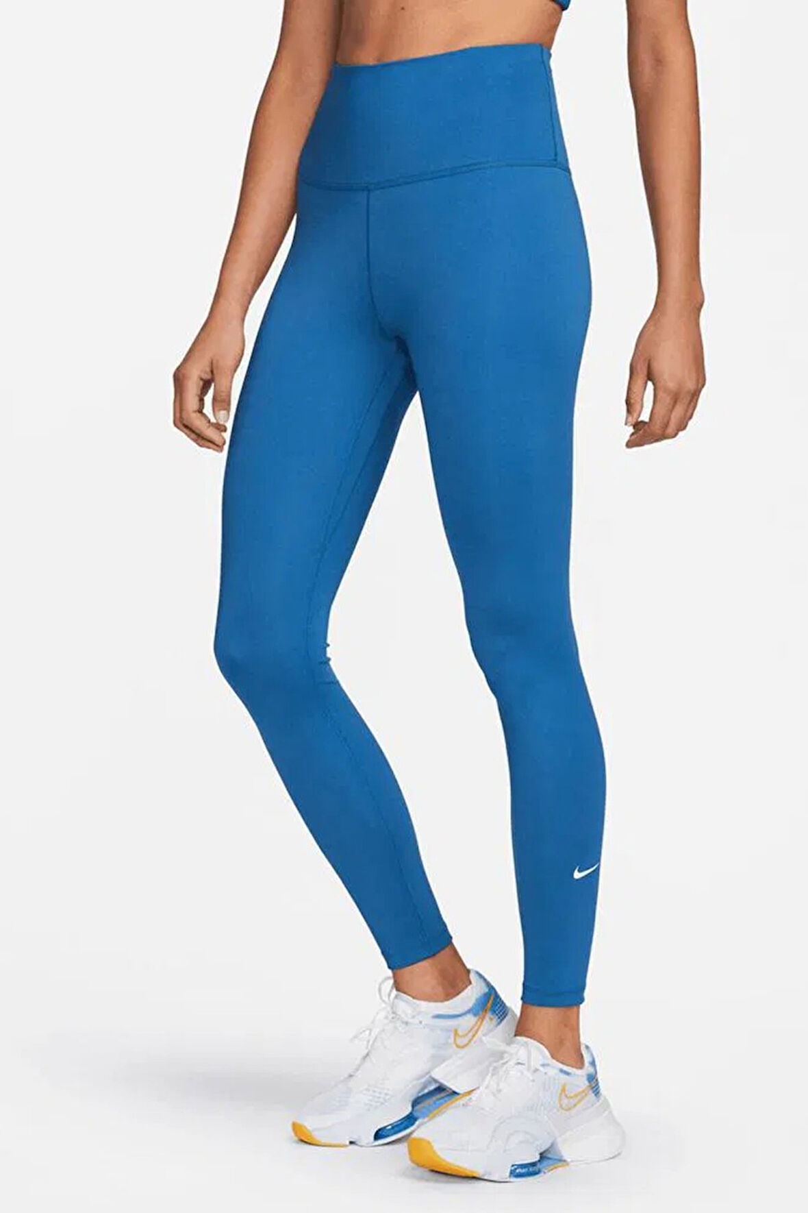 Nike One High Rise Leggings Full Length 2 Cepli Yüksek Belli Toparlayıcı Tayt Mavi