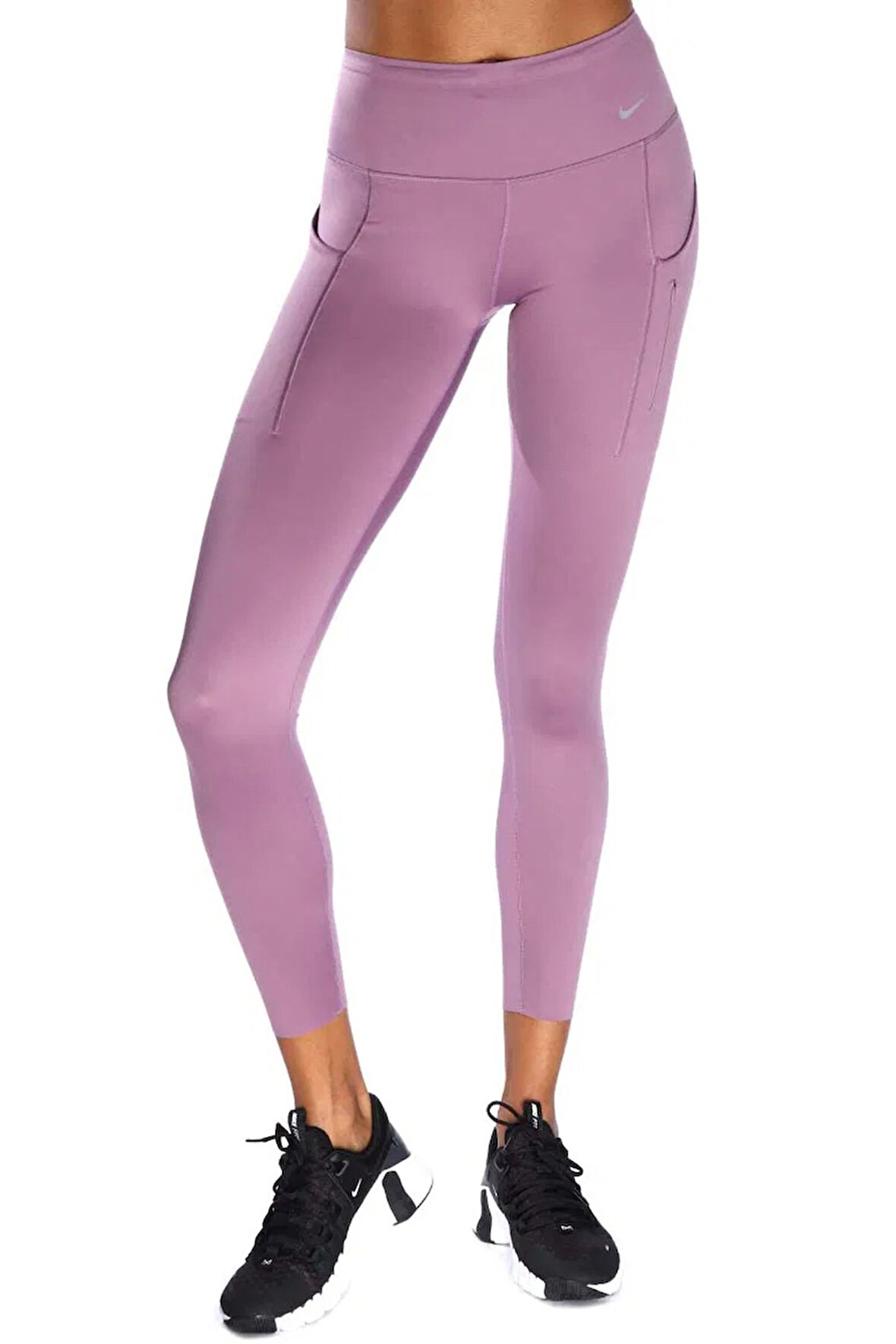 Nike Trainng Go Dri Fit İnfinaLock 7/8 Leggings 6 Cepli Toparlayıcı Reflektörlü Antrenman Taytı Lila