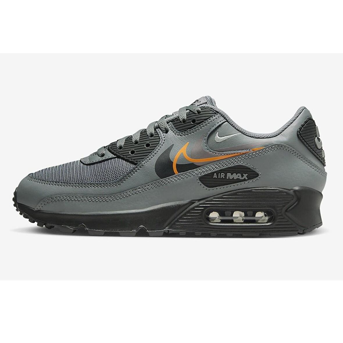 Nike Air Max 90 ''Multi Swoosh'' FA23 Leather Hakiki Deri Erkek Snekaer Gri