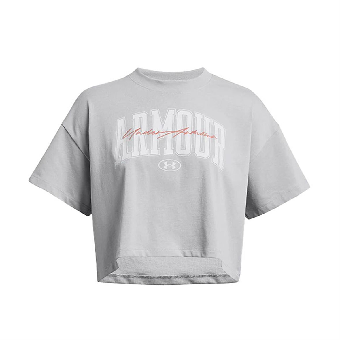 Under Armour Ua Hw Scrıpted Wm Crop Ss Kadın T-shirt 1383050-011 Gri