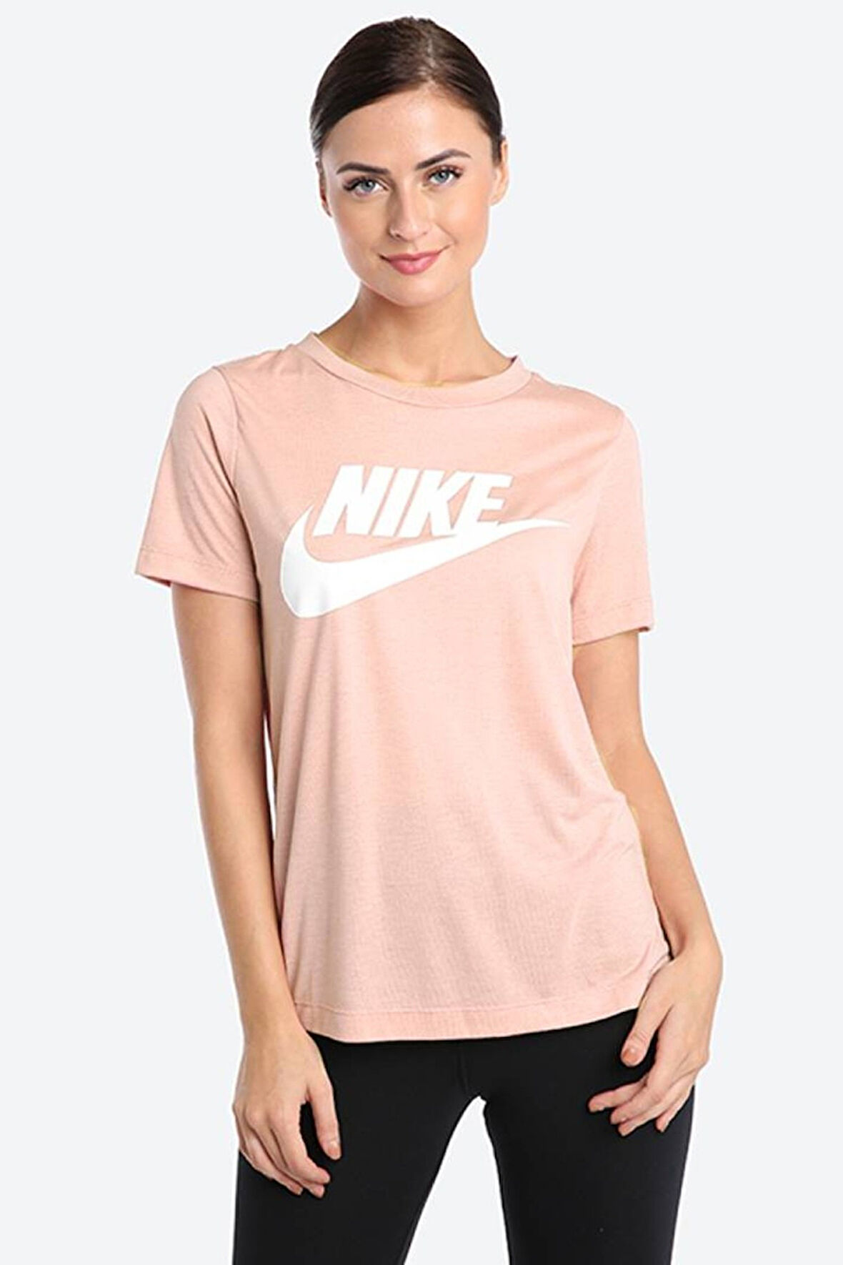 Nike Futura White Tee Dökümlü Hafif Parlak Modal Örme Solmaya Dayanıklı Unisex Pembe Tişört