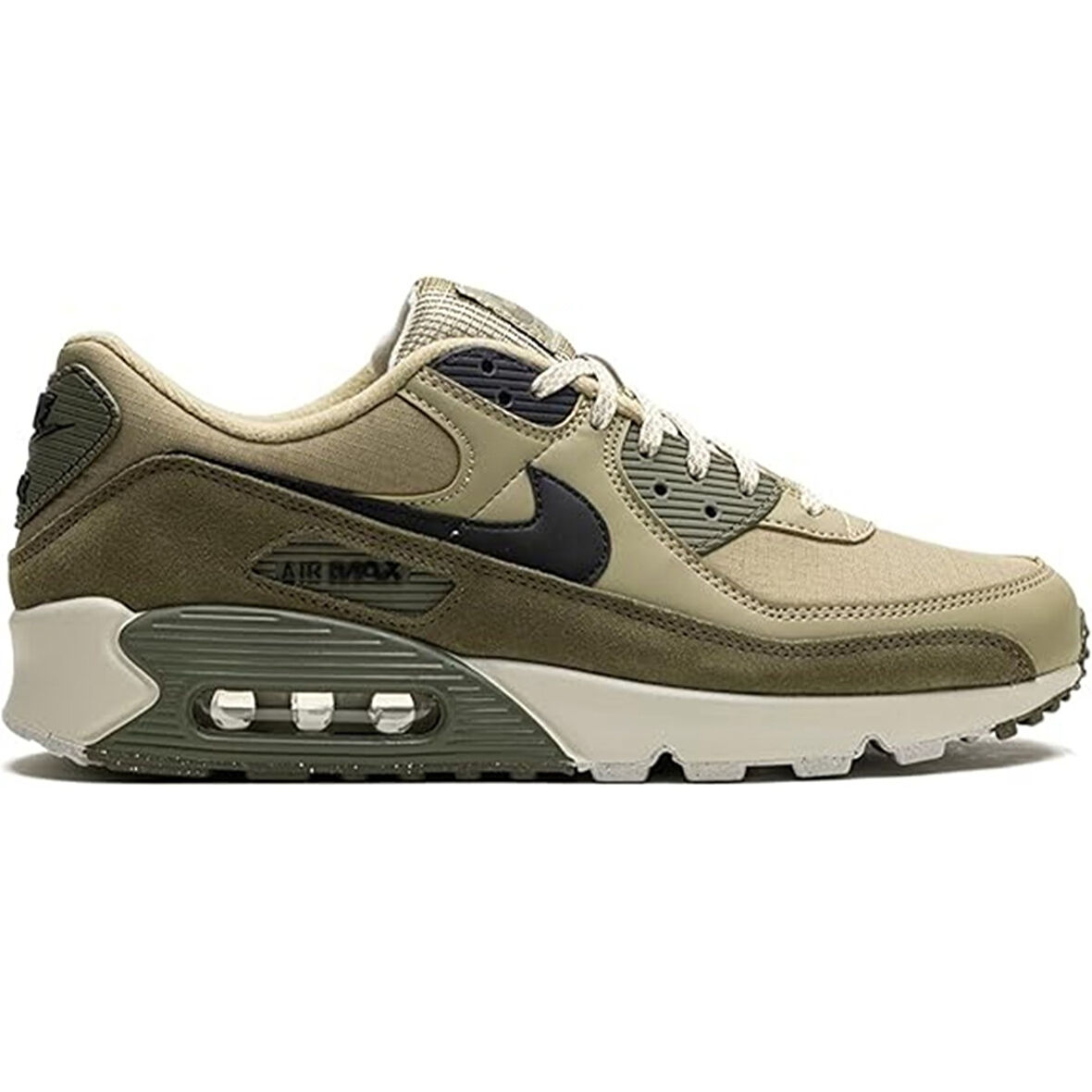 Nike Air Max 90  Leather Sneaker Green Hakiki Deri Erkek Günlük Spor Ayakkabı Yeşil