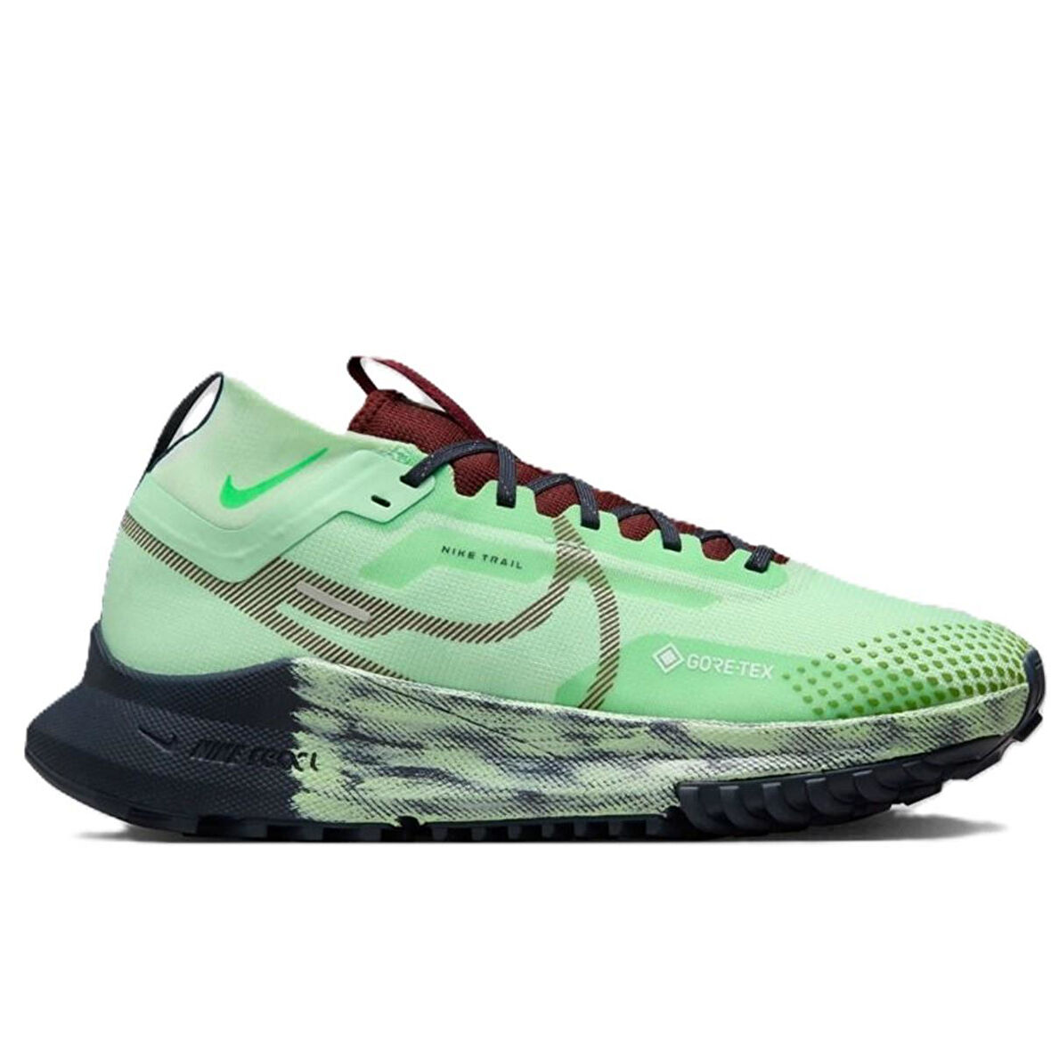 Nike React Pegasus Trail 4 GoreTex Su Geçirmez Reflektörlü Yürüyüş Koşu Ayakkabısı Yeşil-Lacivert