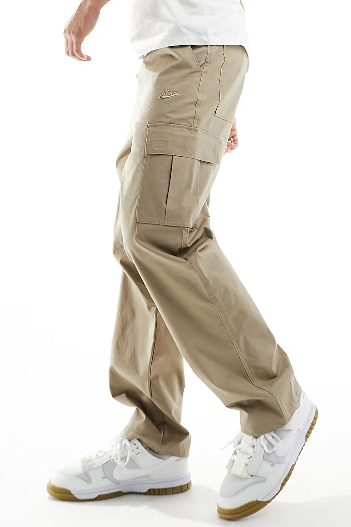 Nike Club Chino Woven Trousers Canvas Cargo Pant Dokuma Canvas Kargo Cepli Pantalon Bej