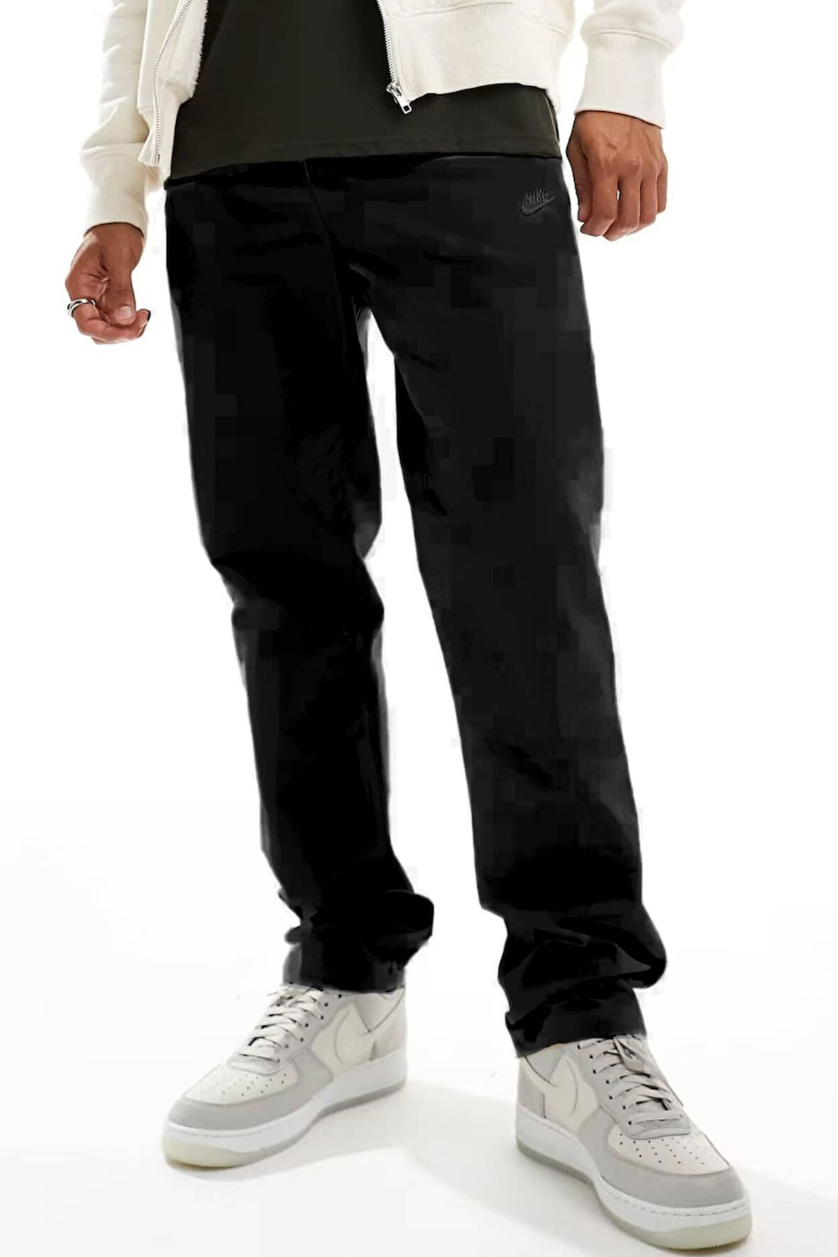 Nike Club Chino Woven Trousers Canvas Pant Erkek Dokuma Canvas Pantalon Siyah