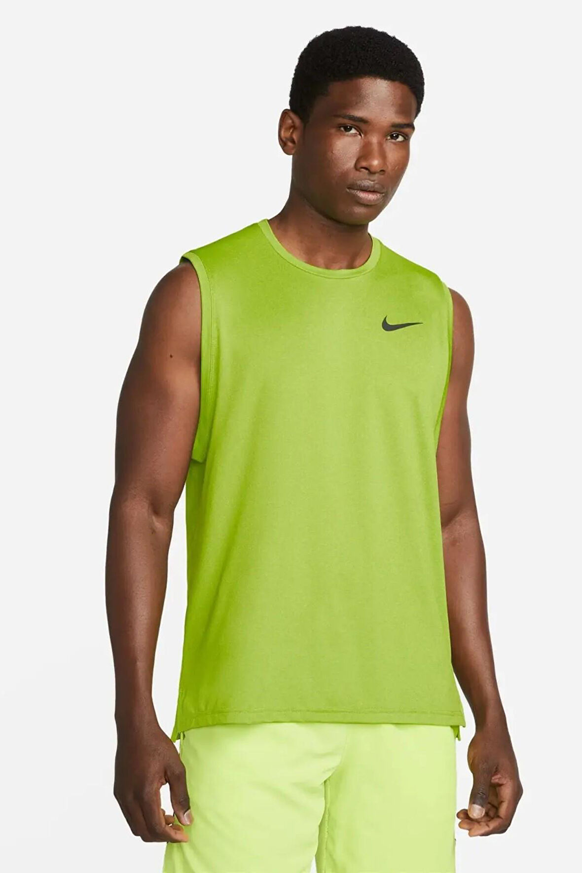 Nike Dri Fit Men Sports Tank Top Erkek Spor Atlet Yeşil