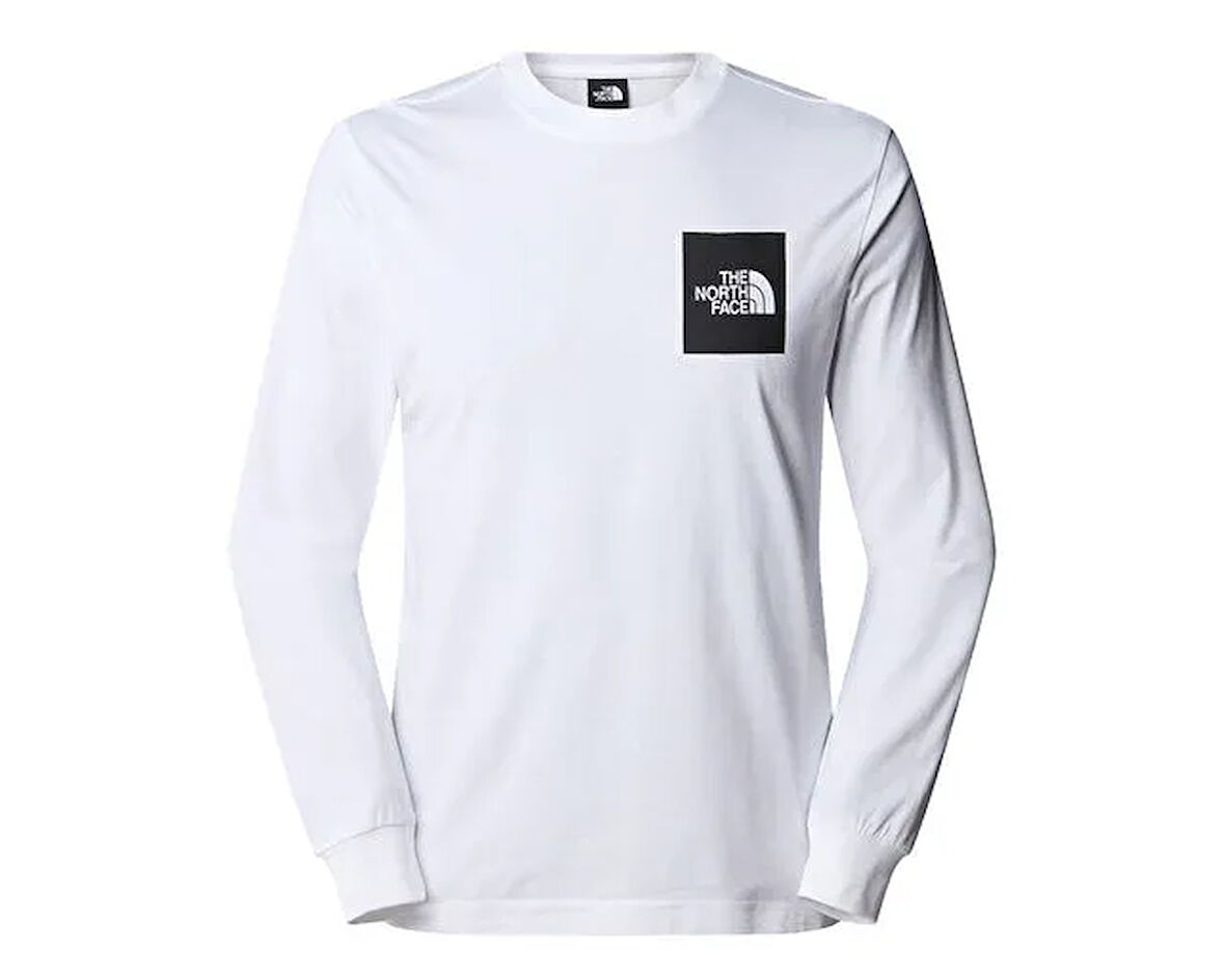 The North Face M L/S Fıne Tee Erkek Outdoor Tişörtü NF0A8A6PFN41 Beyaz