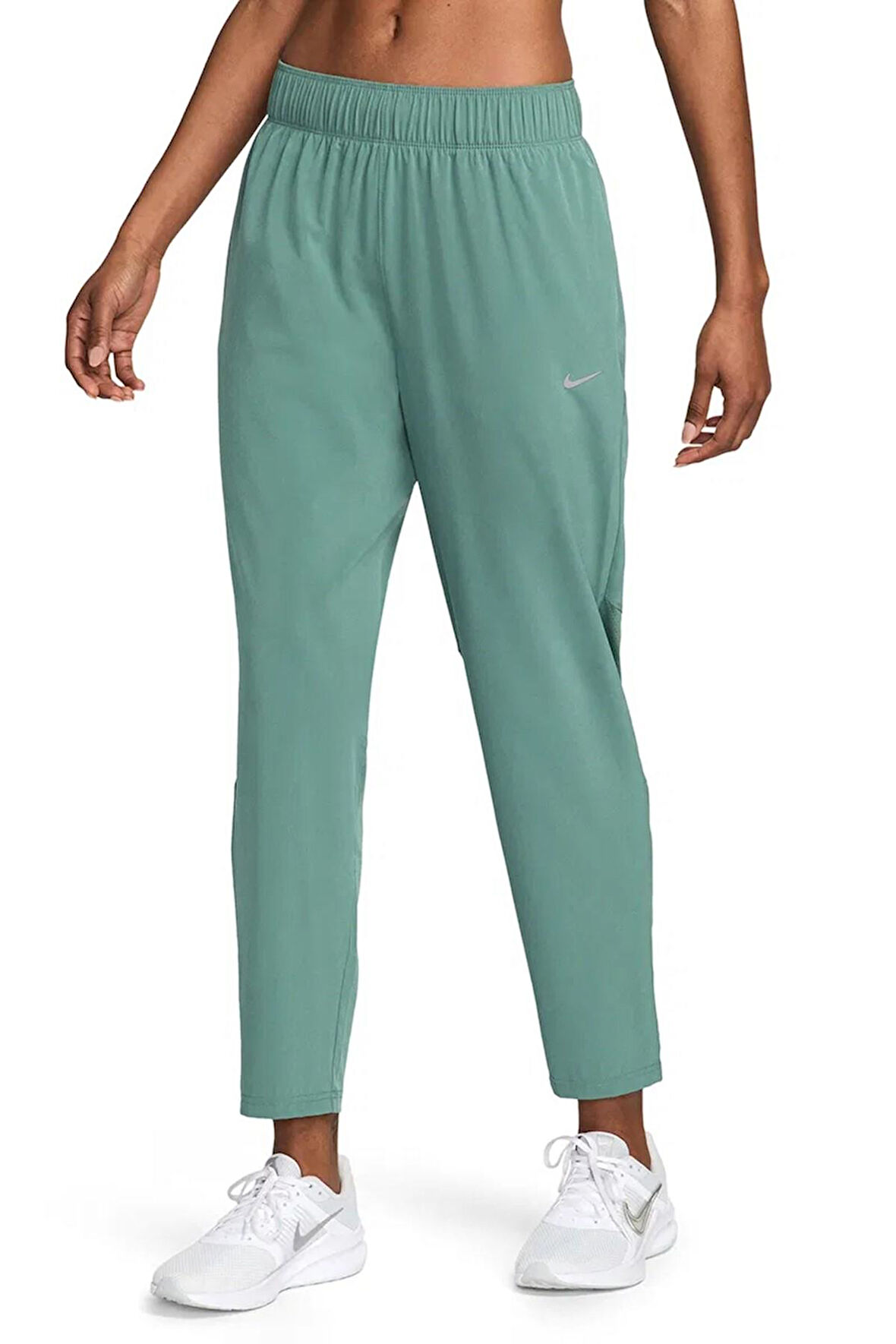 Nike Dri Fit Fast Mid Rise 7/8 Length Running Pant Kadın Reflektörlü Koşu Antrenman Eşofman Altı Yeşil