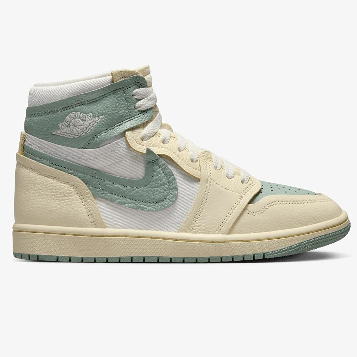 Nike Air Jordan 1 High Method Of Make Unisex Sneaker Hakiki Deri Bilekli Günlük Spor Ayakkabı Krem