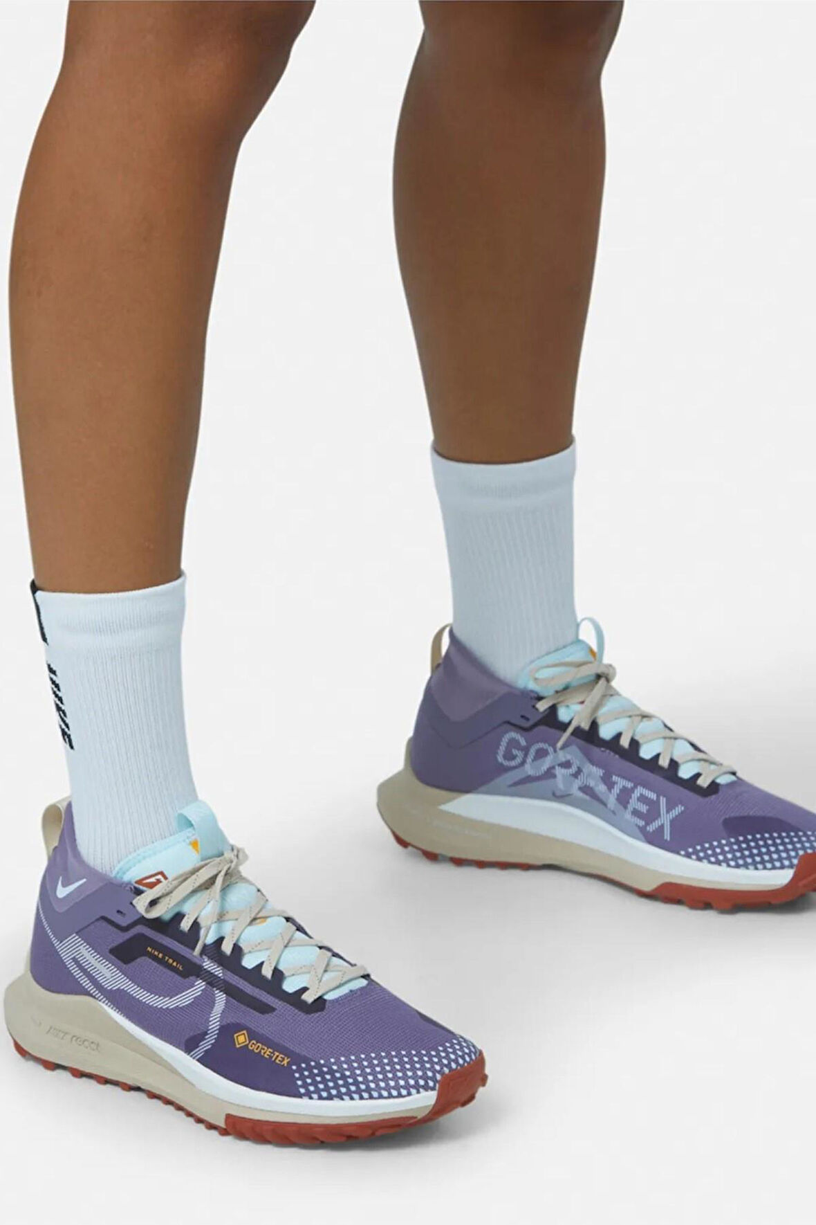 Nike React Pegasus Trail 4 GoreTex Su Geçirmez Reflektörlü Yürüyüş Koşu Ayakkabısı Mor