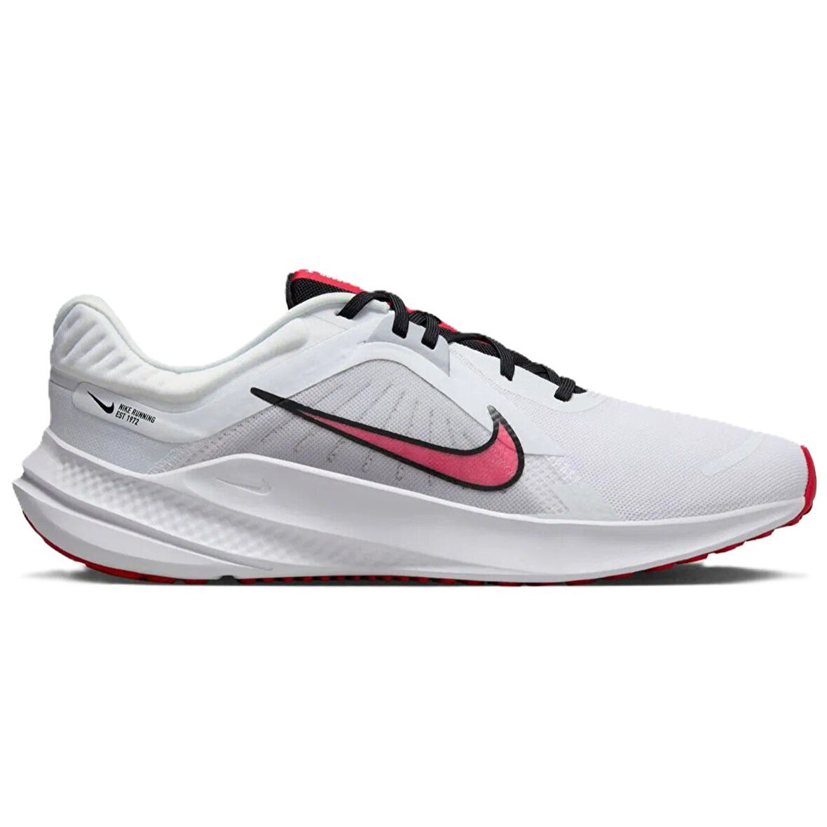 Nike Quest 5 Walk Running Shoes White Unisex Yürüyüş Koşu Ayakkabısı Beyaz Kırmızı Swoosh