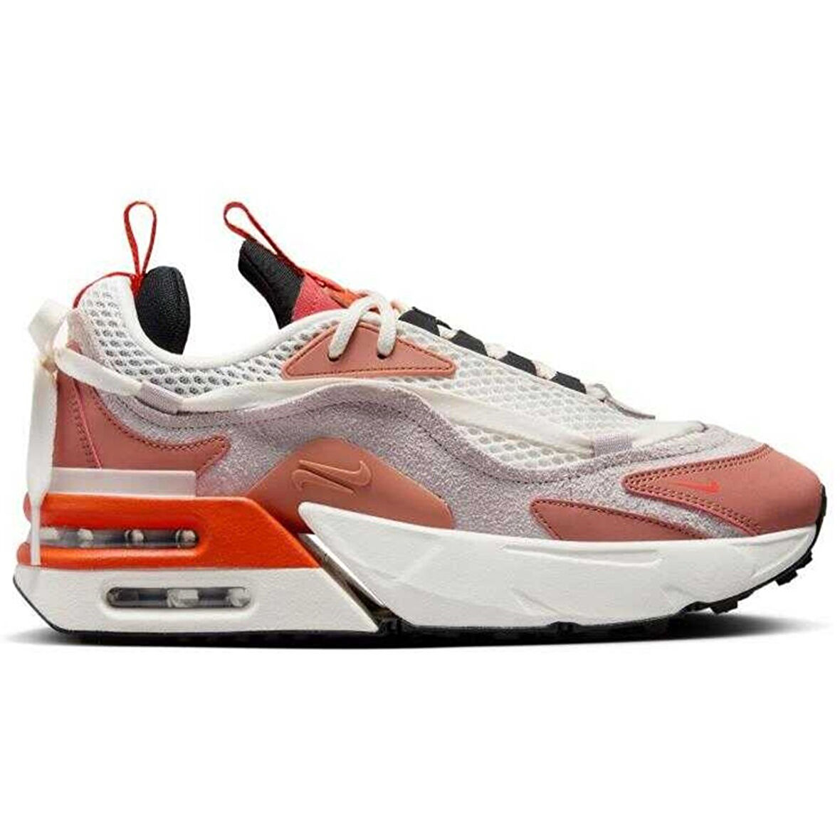 Nike Air Max Furyosa Sneaker White Platform Taban 4cm Kadın Günlük Spor Ayakkabı Krem Turuncu