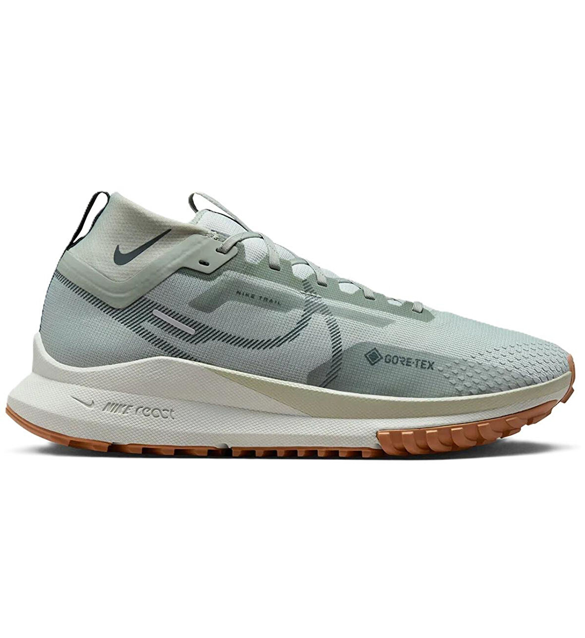 Nike React Pegasus Trail 4 GoreTex Su Geçirmez Nefes Alan Reflektörlü Yürüyüş Koşu Ayakkabısı Yeşil Kahverengi