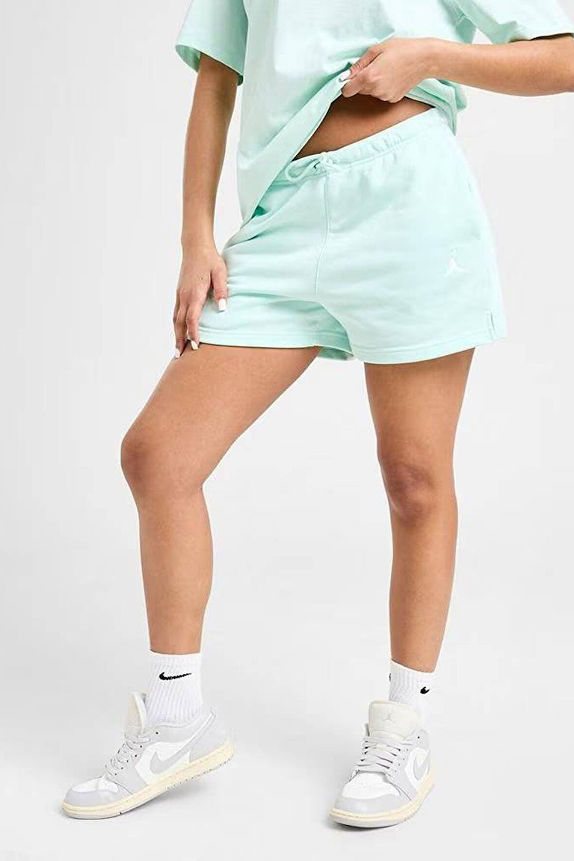Nike Jordan Women's  Jumpman Brooklyn Fleece Ft Short 24 Kadın Pamuklu Şort Su Yeşili