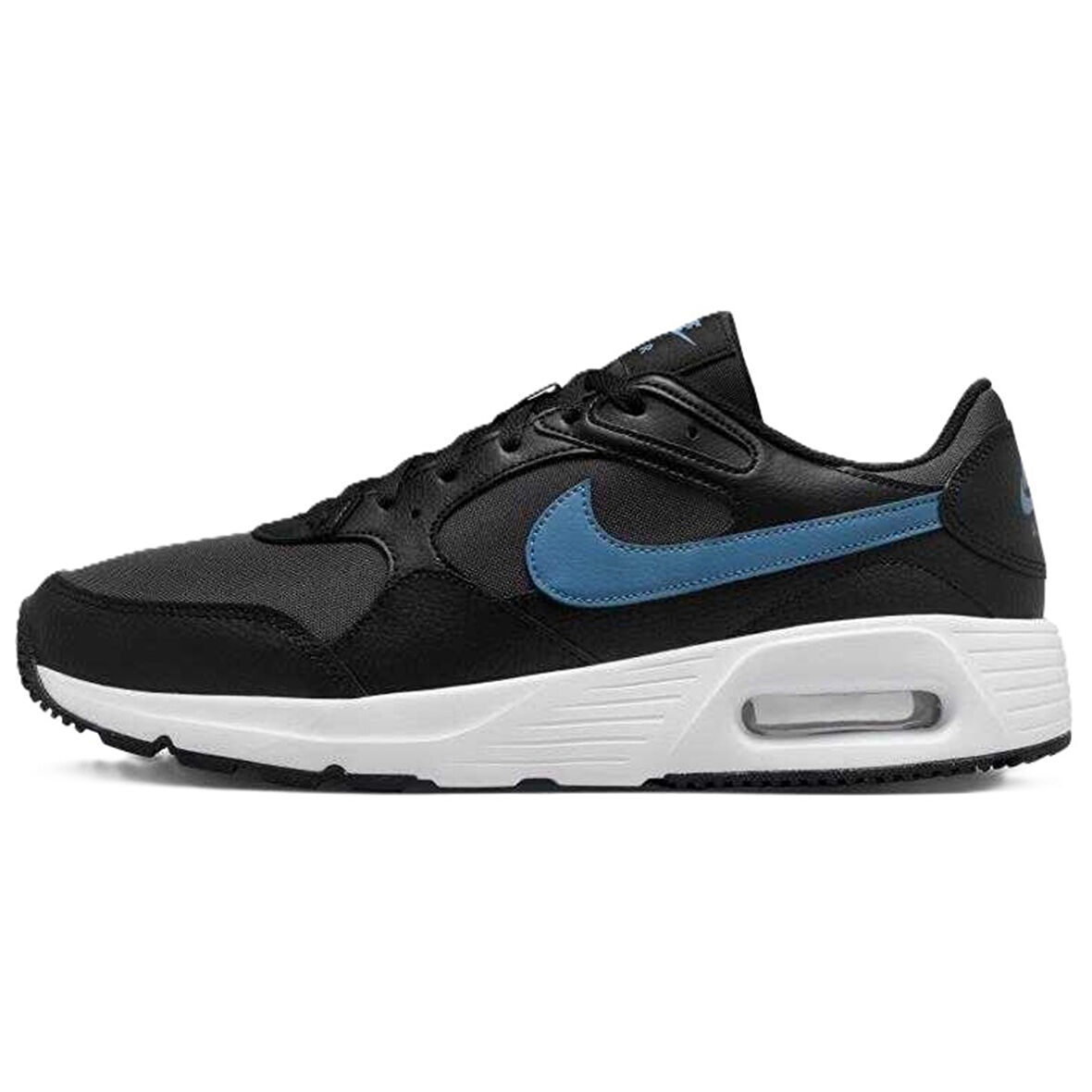 Nike Air Max SC Black Sneaker Hakiki Deri Erkek Günlük Spor Ayakkabı Siyah-Mavi