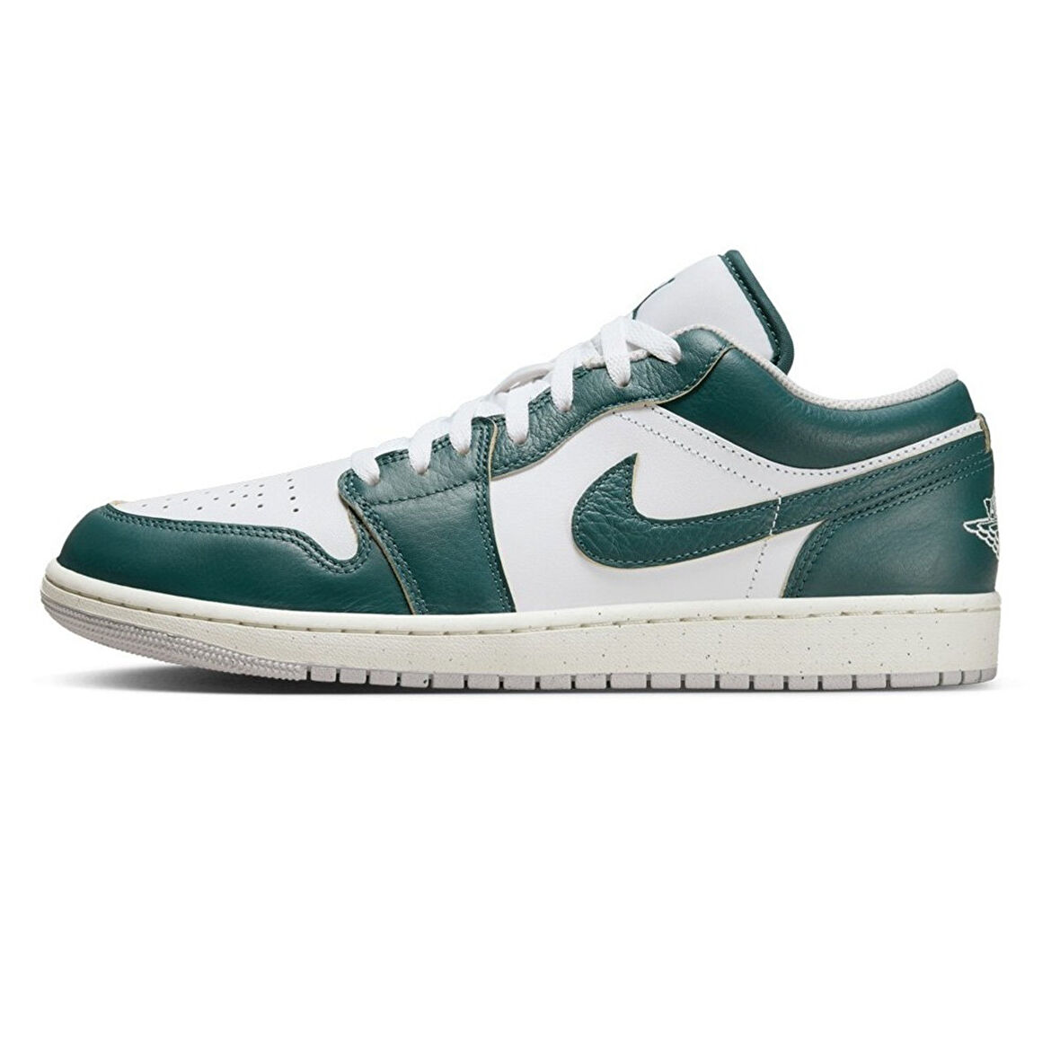 Nike Air Jordan 1 Low Se Gs Leather Sneaker Hakiki Deri Günlük Spor Ayakkabı Beyaz Yeşil