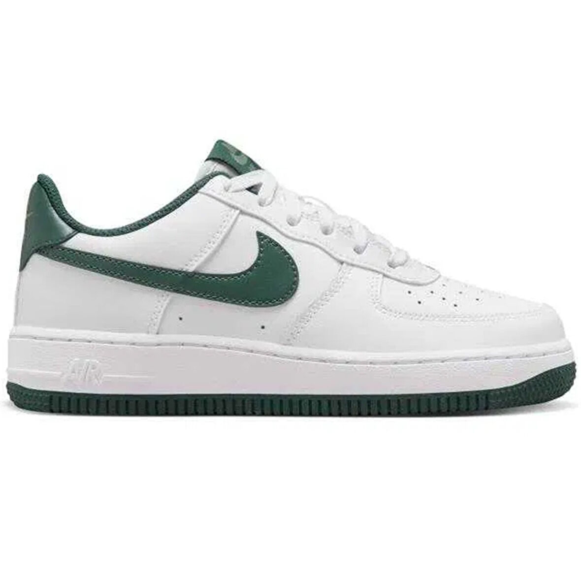 Nike Air Force 1 AF1 GS Leather Unisex Sneaker Hakiki Deri Günlük Spor Ayakkabı Beyaz Yeşil