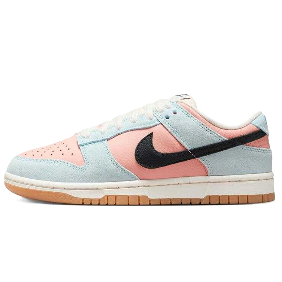 Nike Dunk Low Leather Unisex Sneaker Hakiki Deri Mavi Pembe Spor Ayakkabı